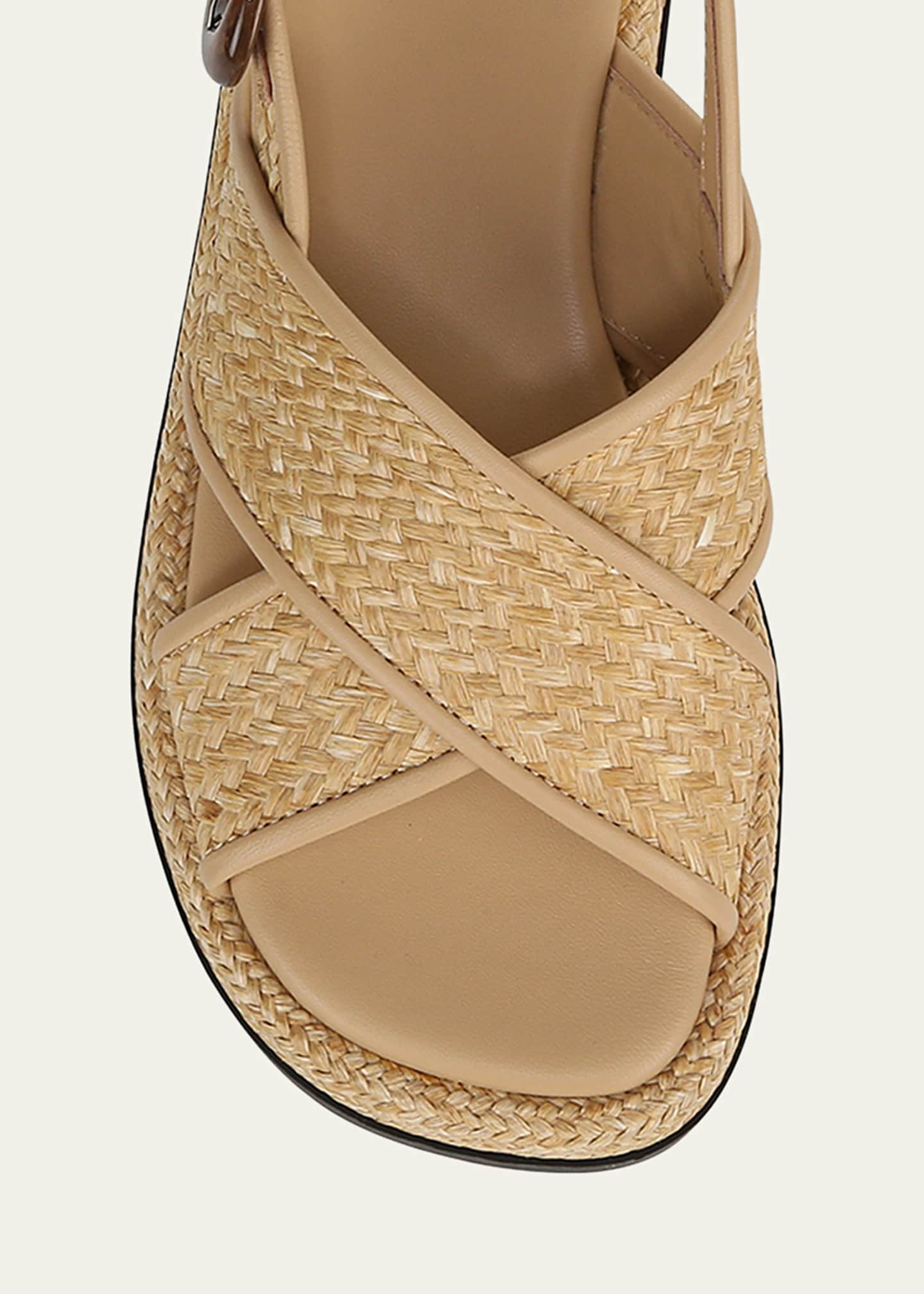 Vince Helena Raffia Lug-Sole Sandals Image 5 of 6