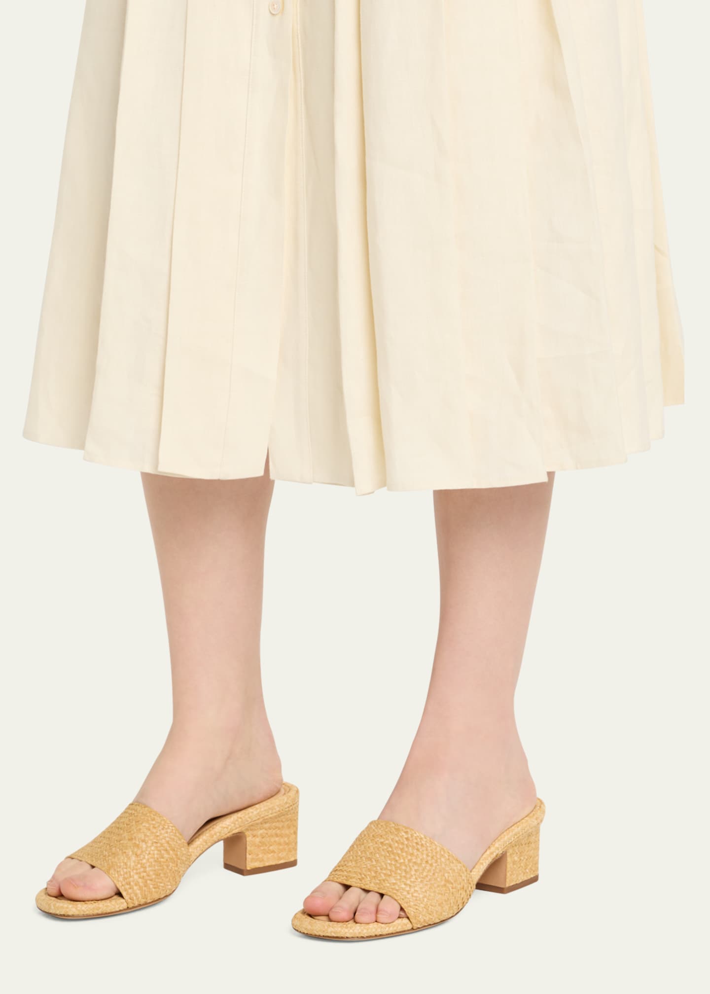 Vince Ariana Raffia Mule Sandals Image 2 of 6