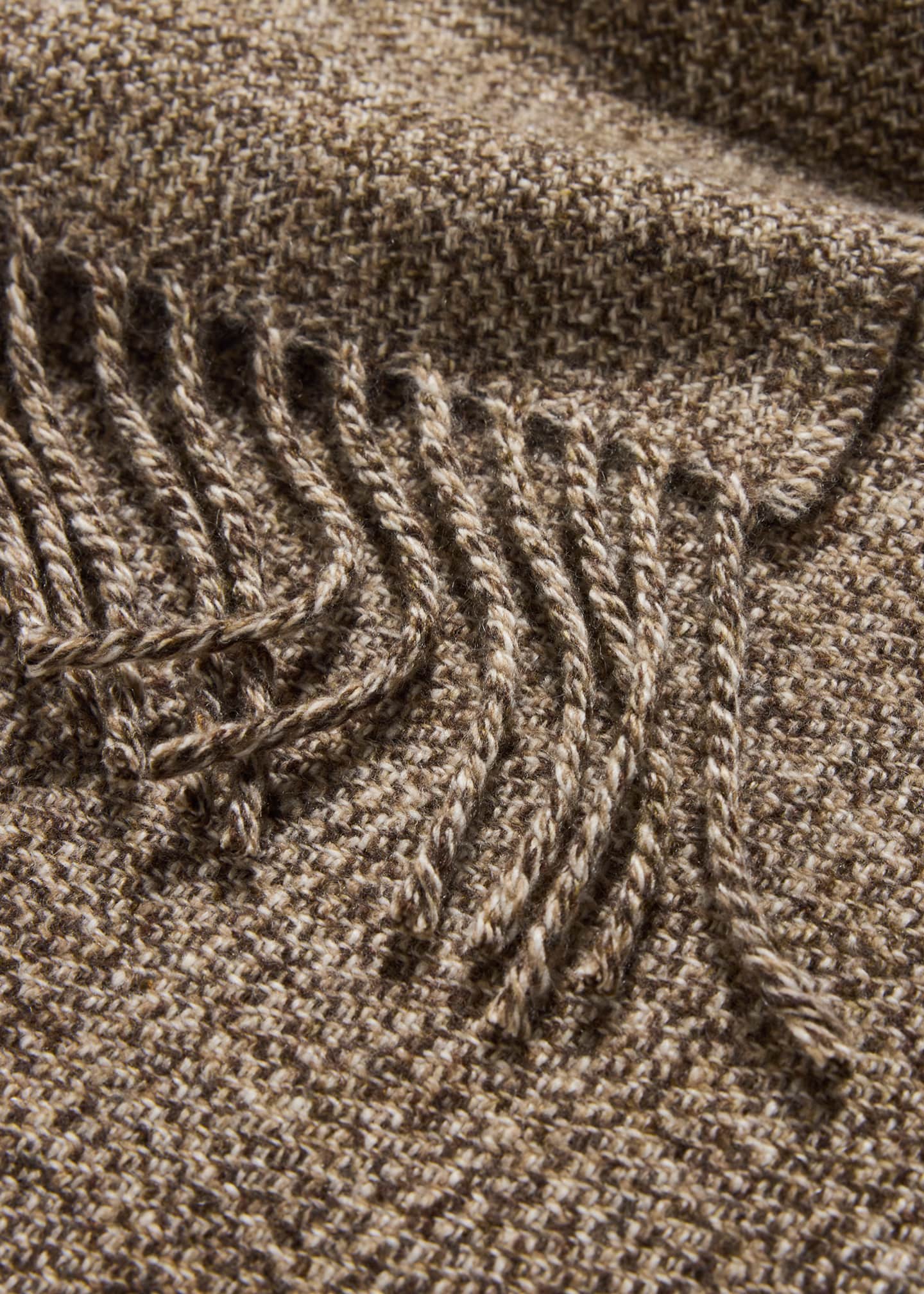 Loro Piana Men's Mouline Tweed Cashmere Scarf Image 4 of 4