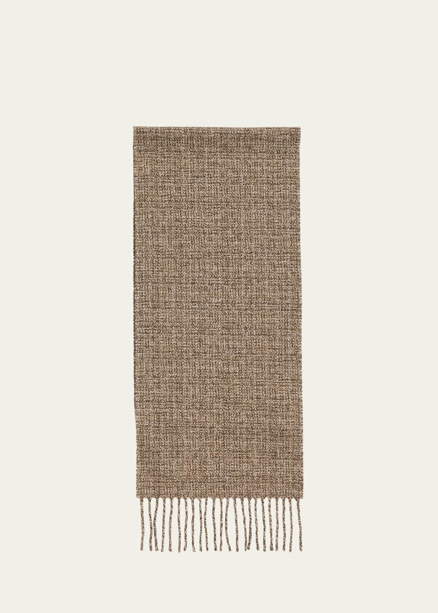 Loro Piana Men's Mouline Tweed Cashmere Scarf Image 1 of 4