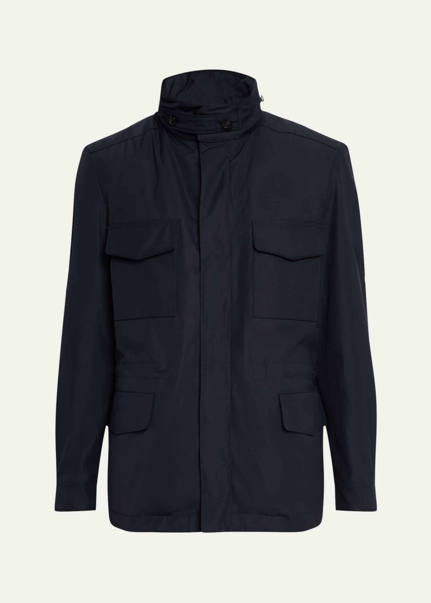 Loro Piana Men's Traveler Field Jacket with Stowaway Hood Image 1 of 5