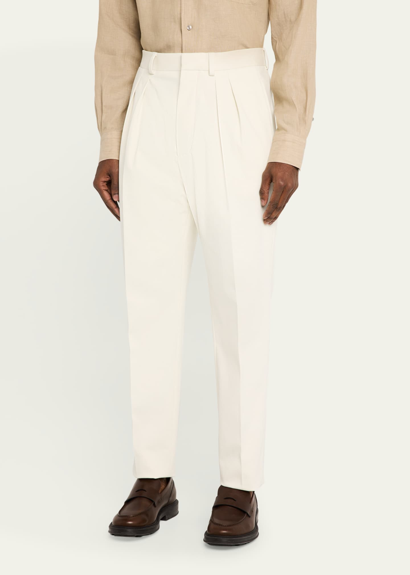 Loro Piana Men's Ruben Pleated Trousers Image 4 of 5
