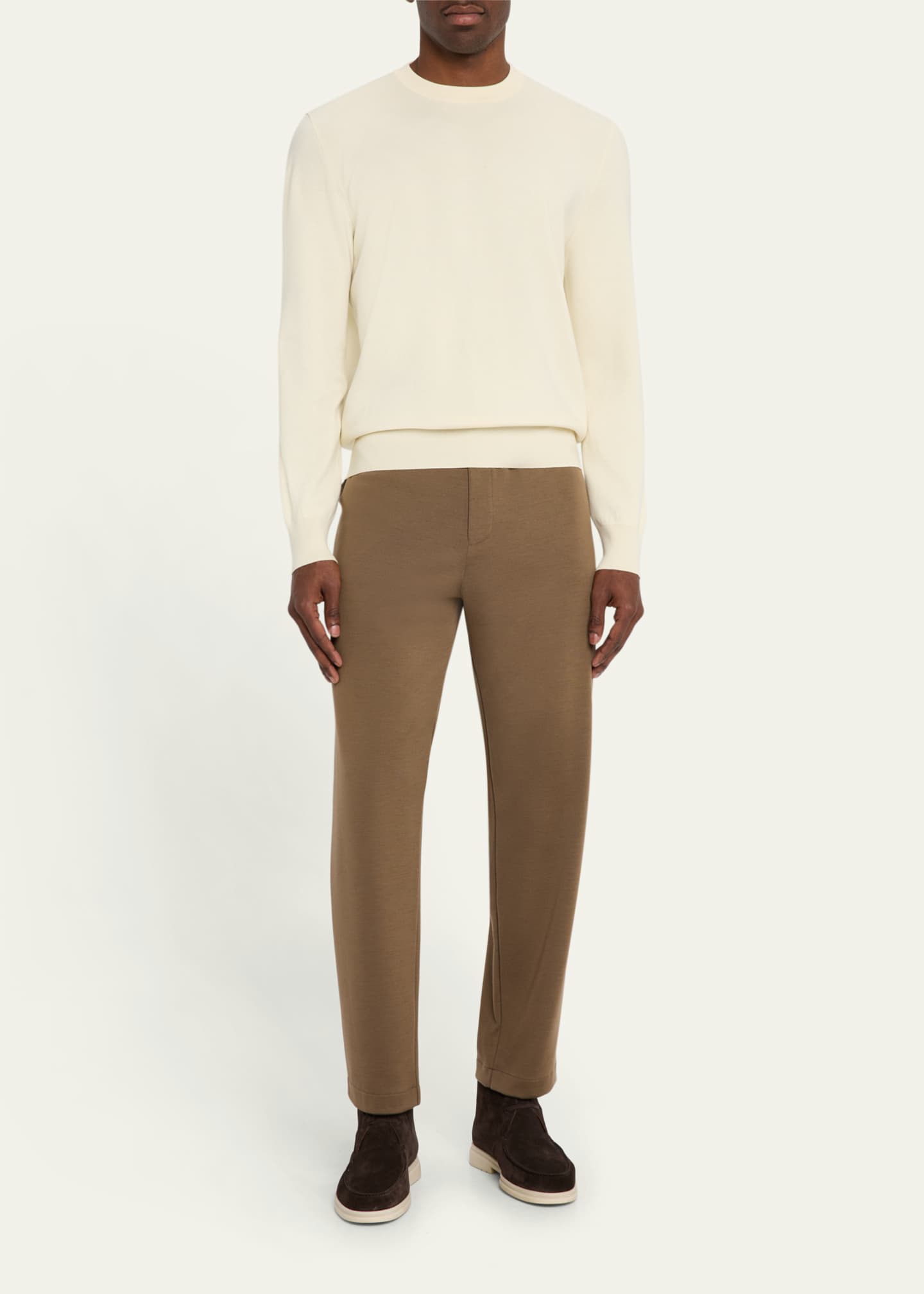 Loro Piana Men's Empire Wish® Wool Crewneck Sweater Image 2 of 5