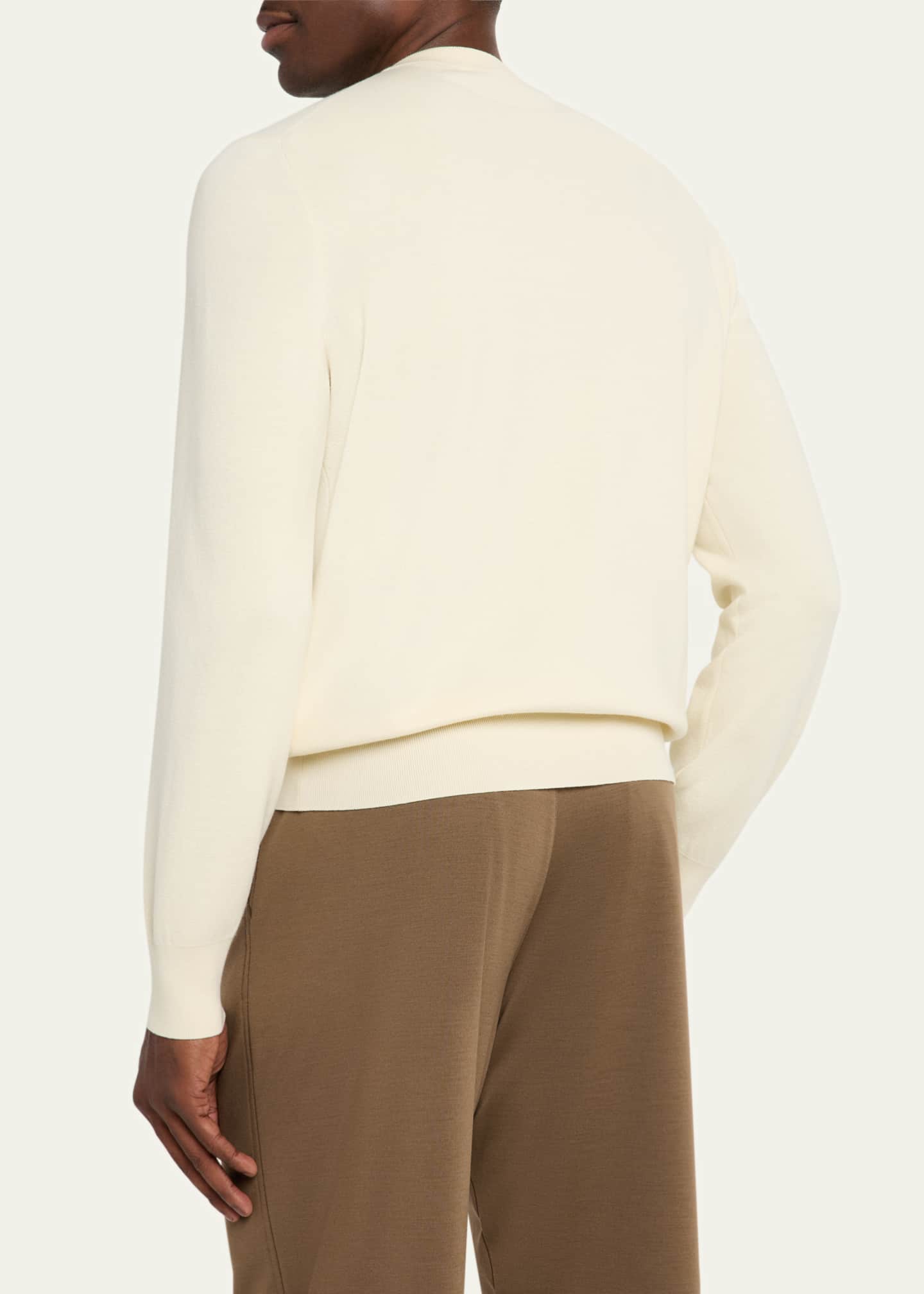 Loro Piana Men's Empire Wish® Wool Crewneck Sweater Image 3 of 5