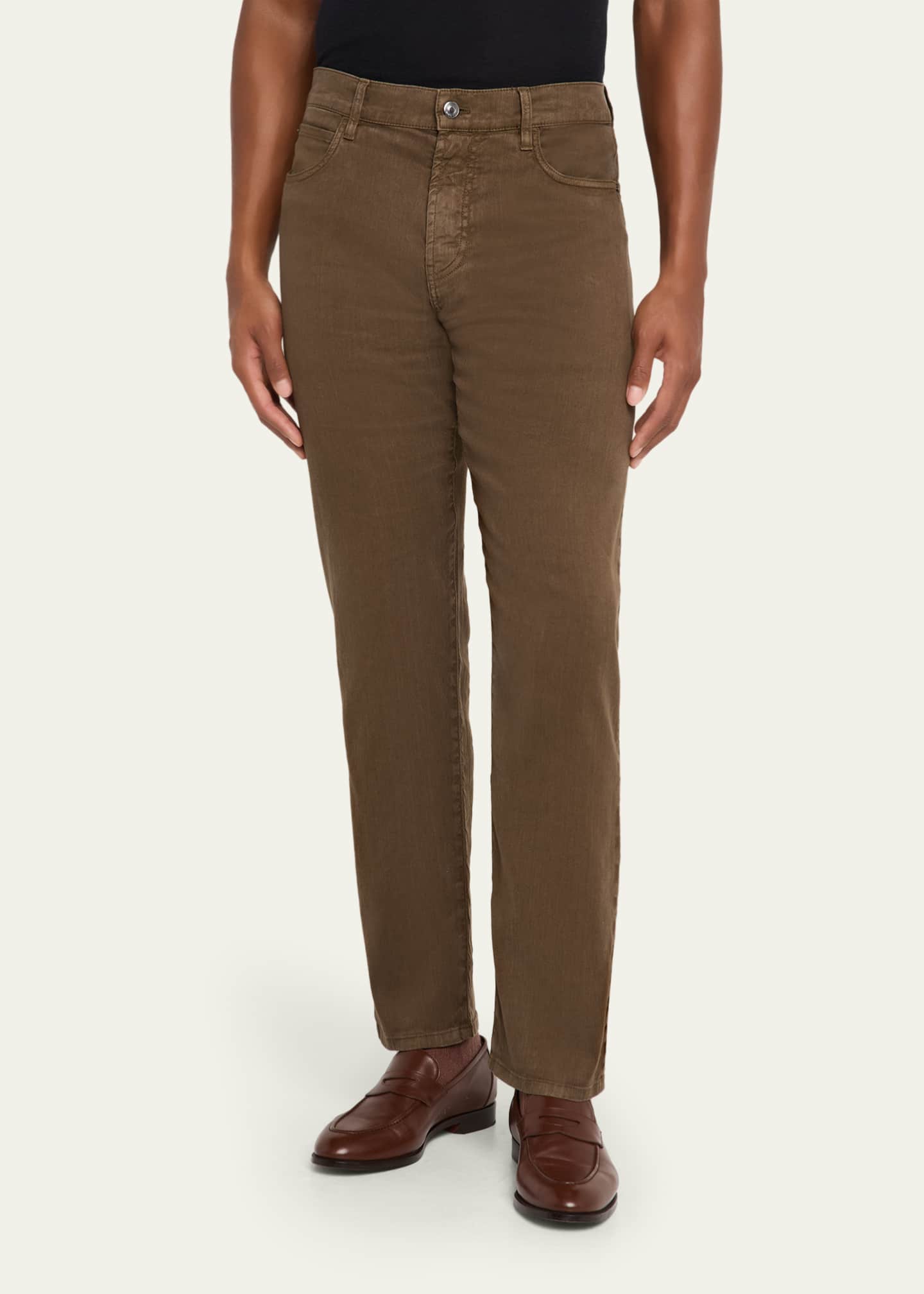 Loro Piana Men's Quarona Linen and Cotton Stretch Five-Pocket