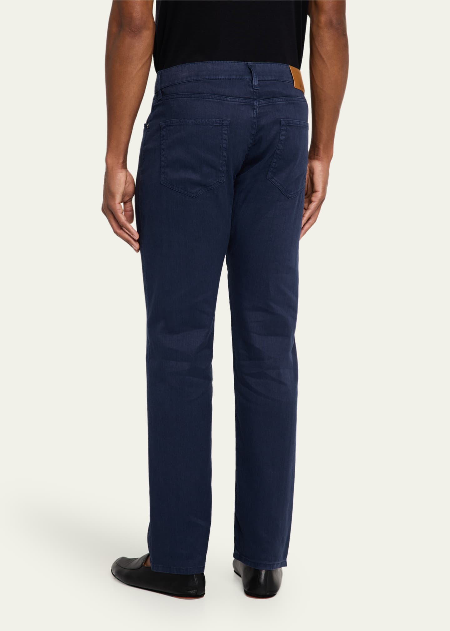 Loro Piana Men's Quarona Linen and Cotton Stretch Five-Pocket Pants Image 3 of 5