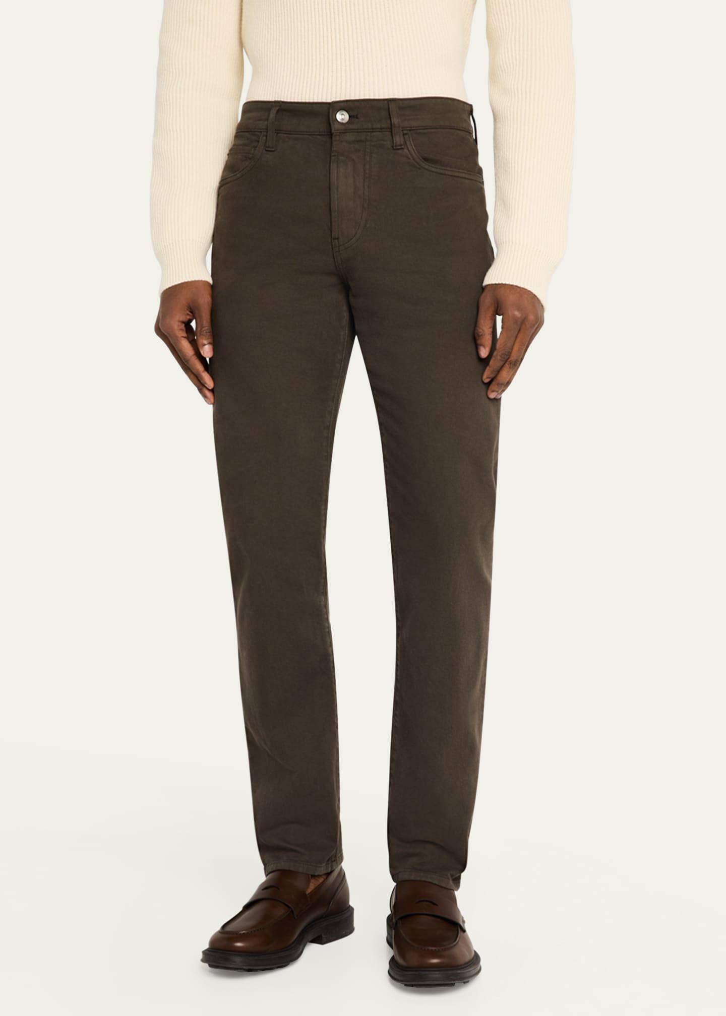 Loro Piana Men's Quarona Denim Five-Pocket Pants Image 4 of 5