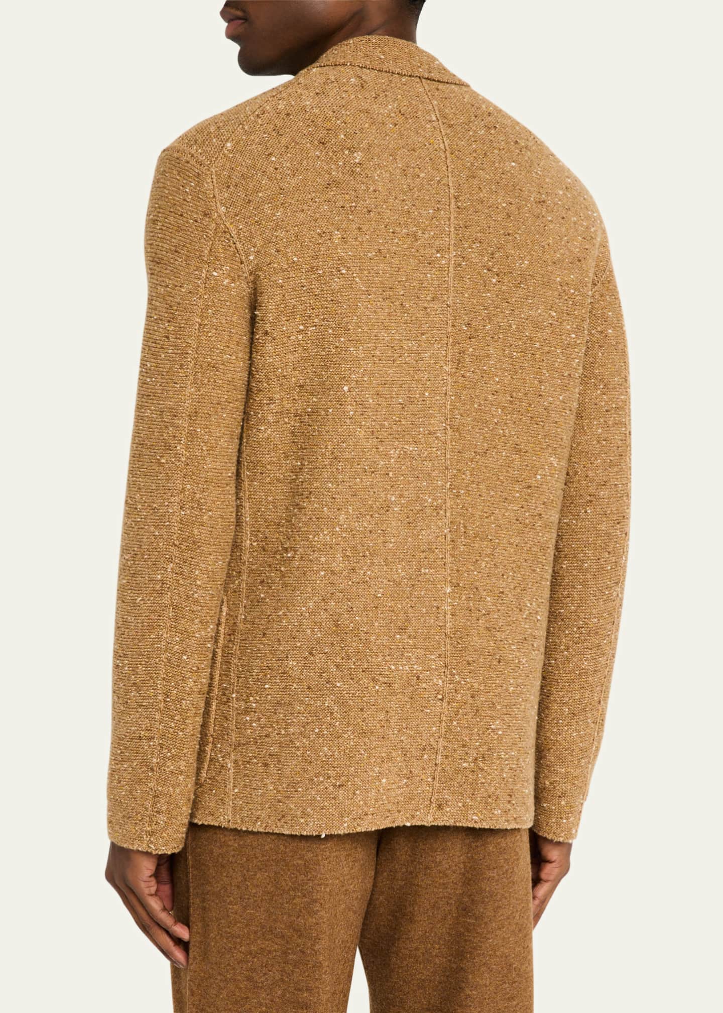 Loro Piana Men's Cernobbio Cashmere and Linen Knit Jacket