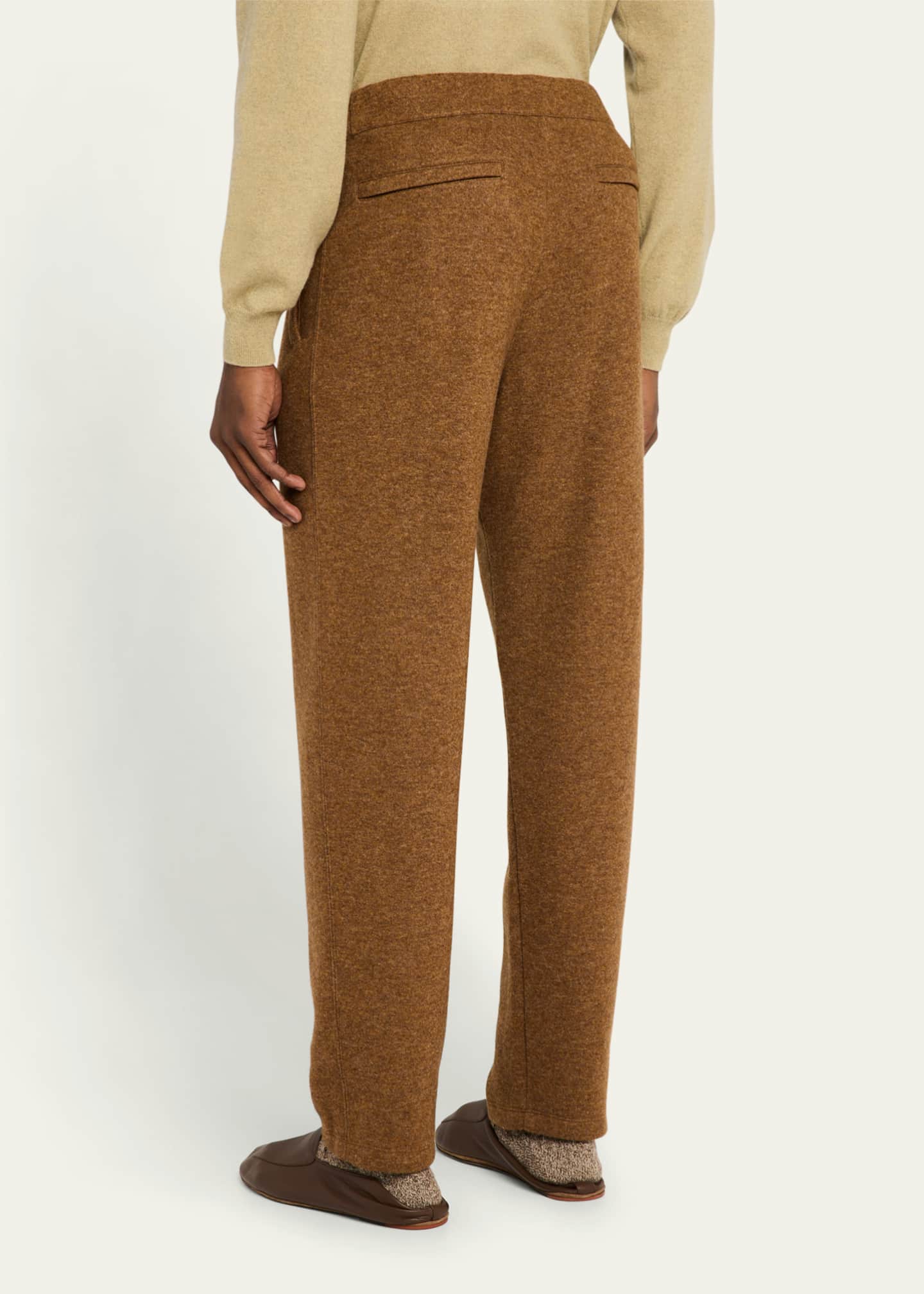 Loro Piana Men's Rio Bodro Novalis Cashmere Melange Pull-On Pants Image 3 of 5