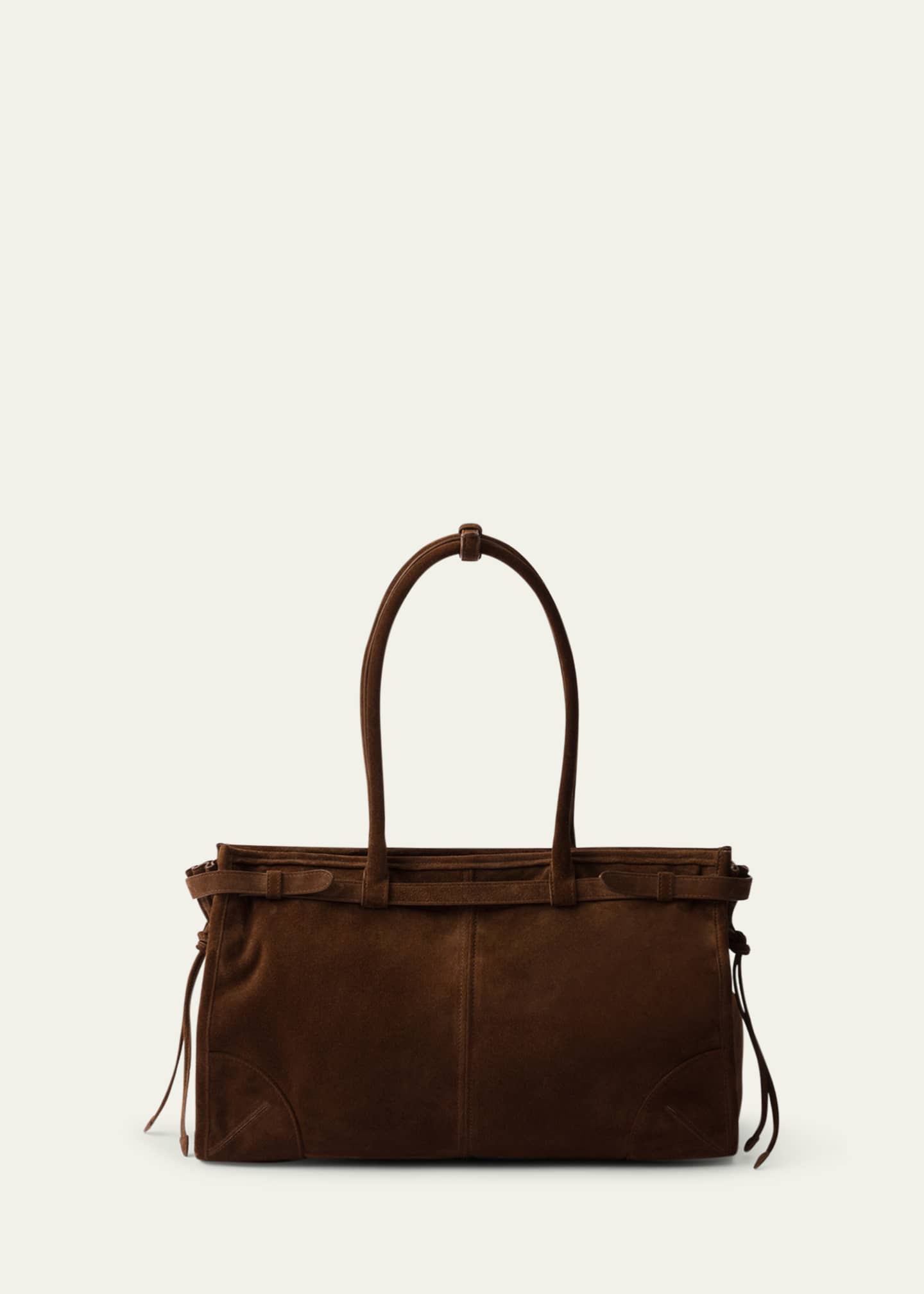 Prada Buckle Suede Top-Handle Bag Image 2 of 4