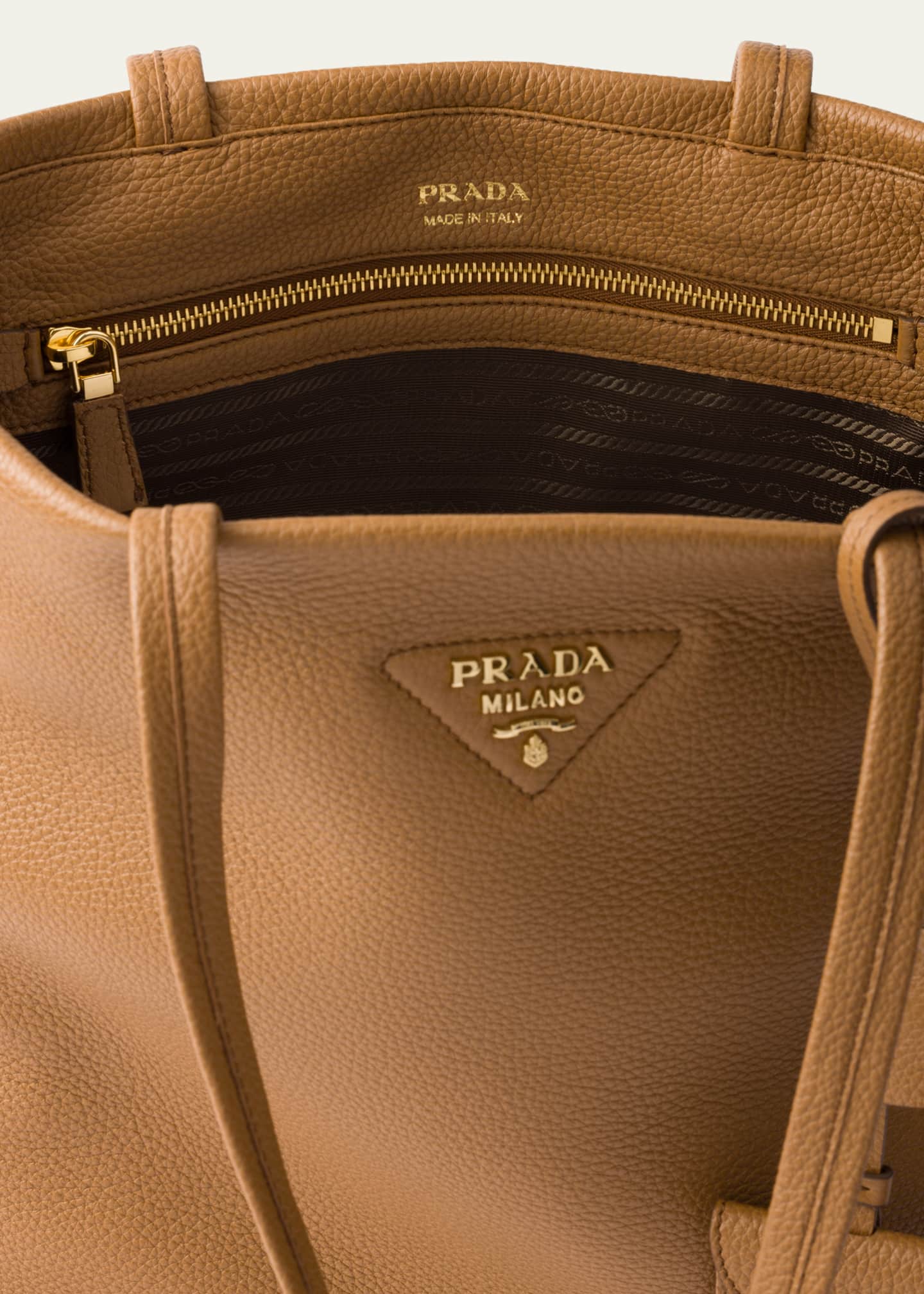 Prada Daino Soft Leather Tote Bag Image 3 of 3