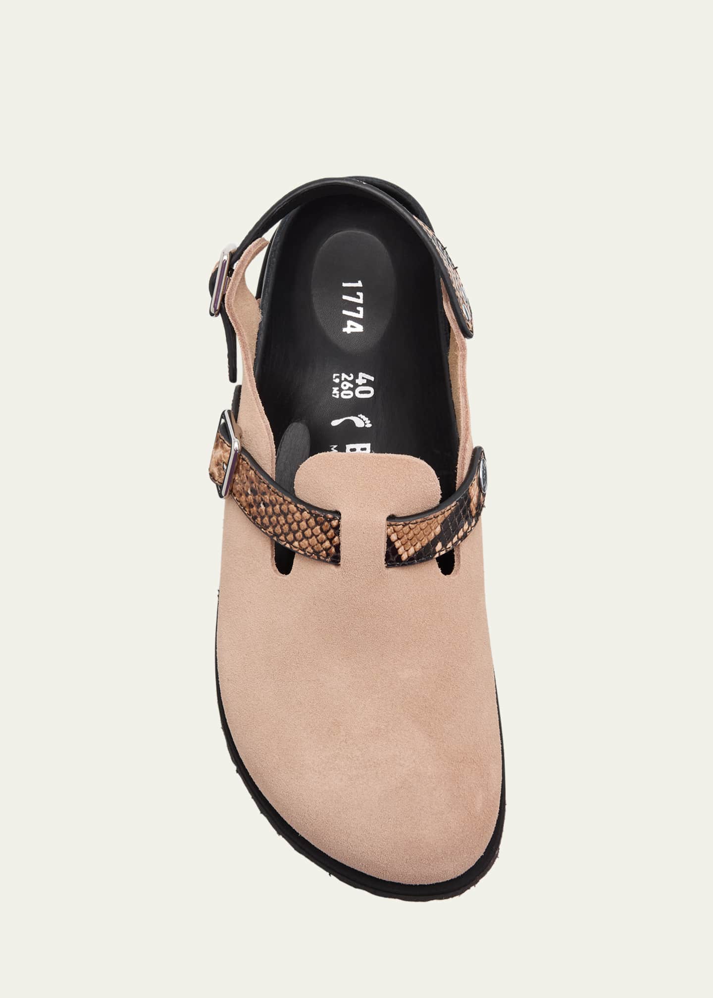 1774 Birkenstock Tokio Mixed Leather Slingback Mules Image 6 of 6