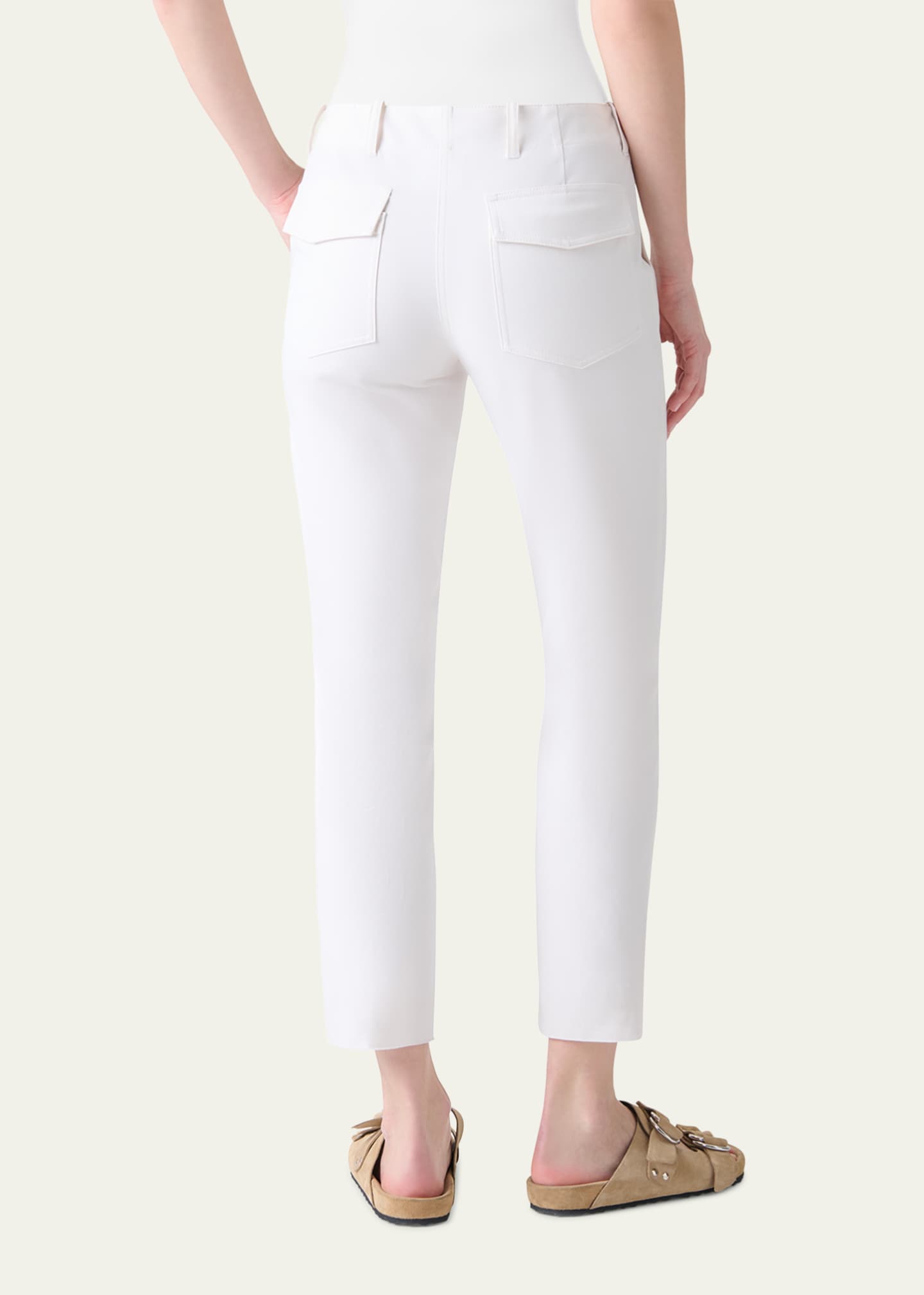 Akris punto Franco Bi-Stretch Cotton Gabardine Slim-Leg Ankle Pants Image 3 of 5