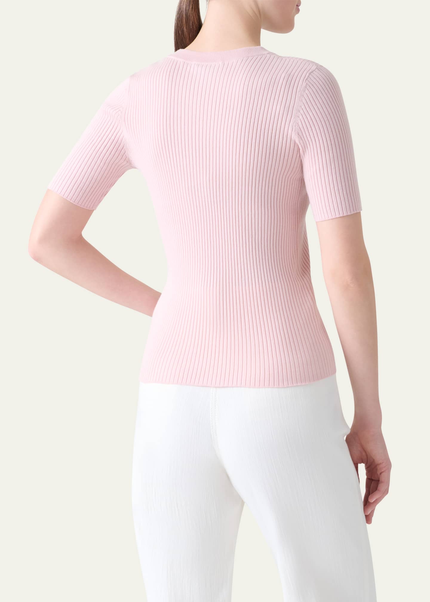 Akris punto Twisted Cotton Ribbed Top Image 3 of 4