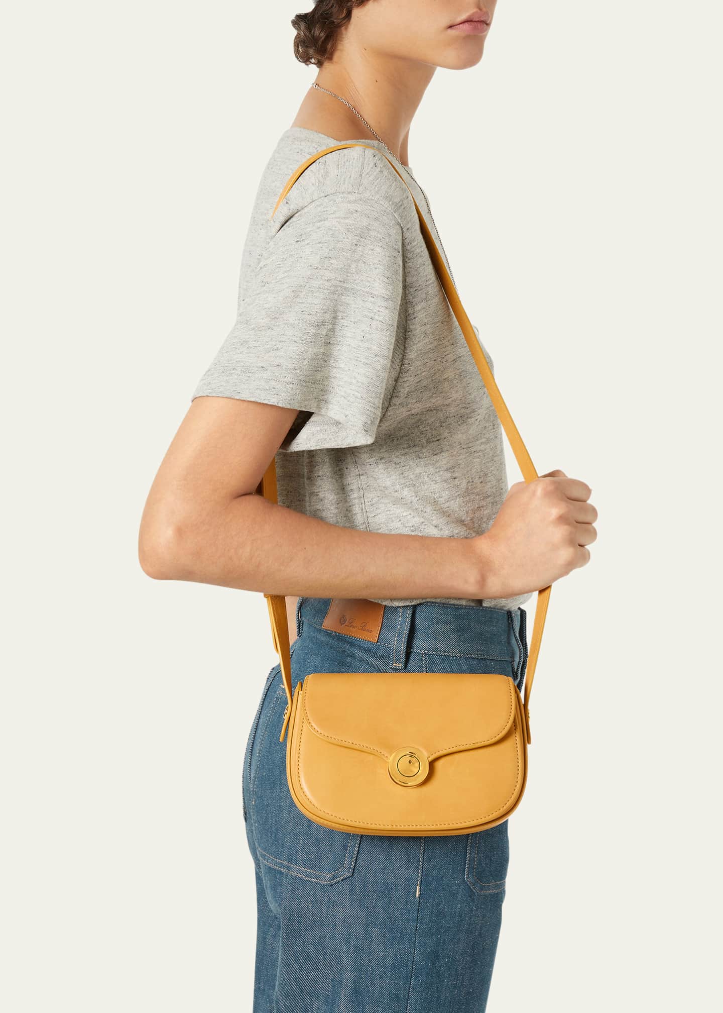 Loro Piana Ghiera Mini Leather Shoulder Bag Image 2 of 4