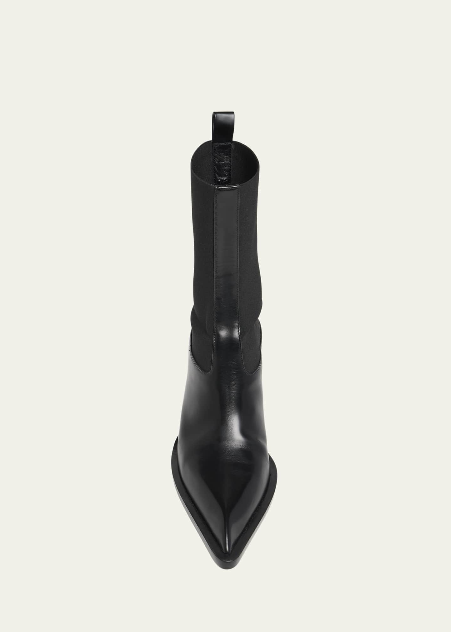 Jil Sander Stretch Leather Ankle Booties Image 6 of 6