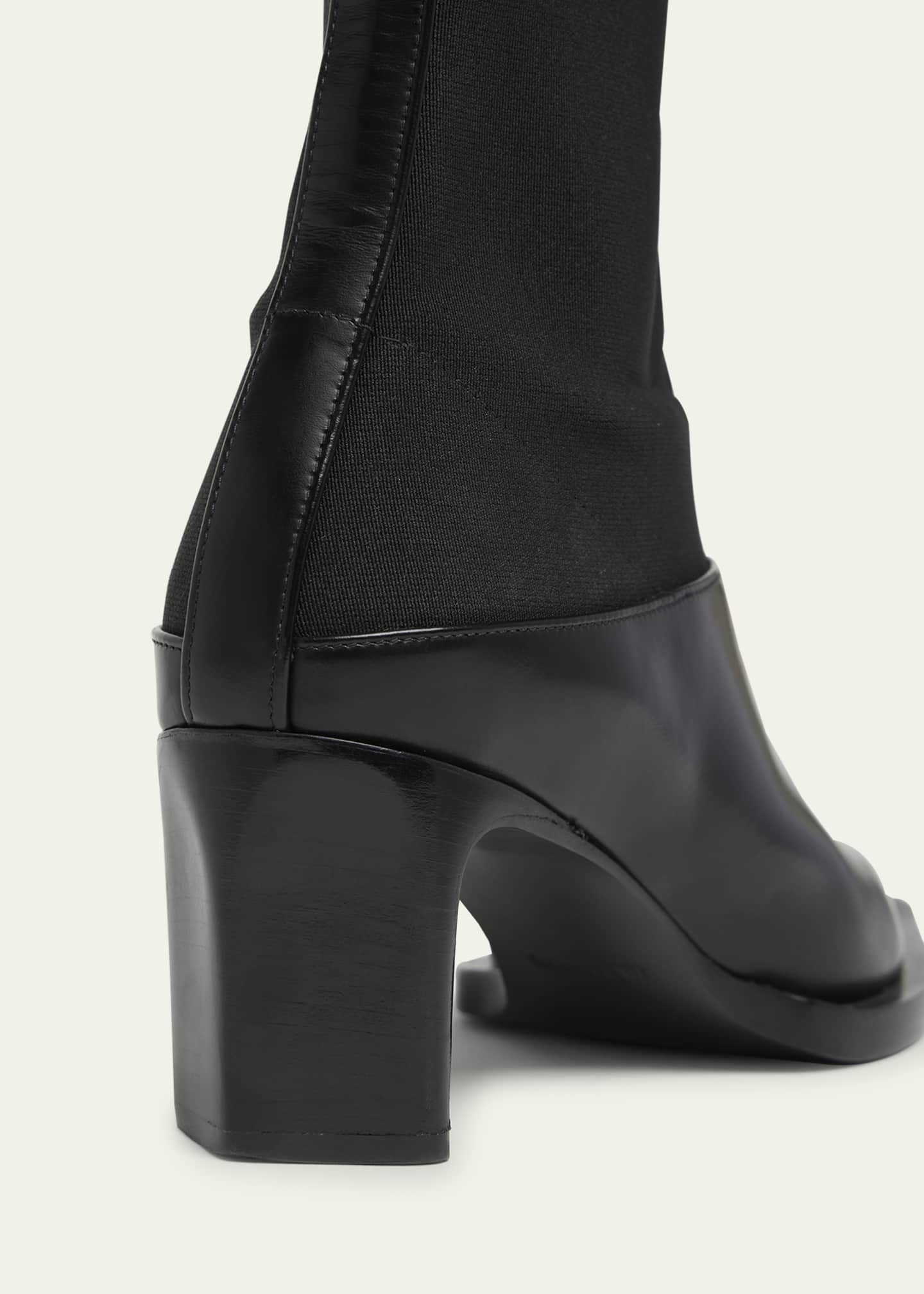 Jil Sander Stretch Leather Ankle Booties Image 5 of 6