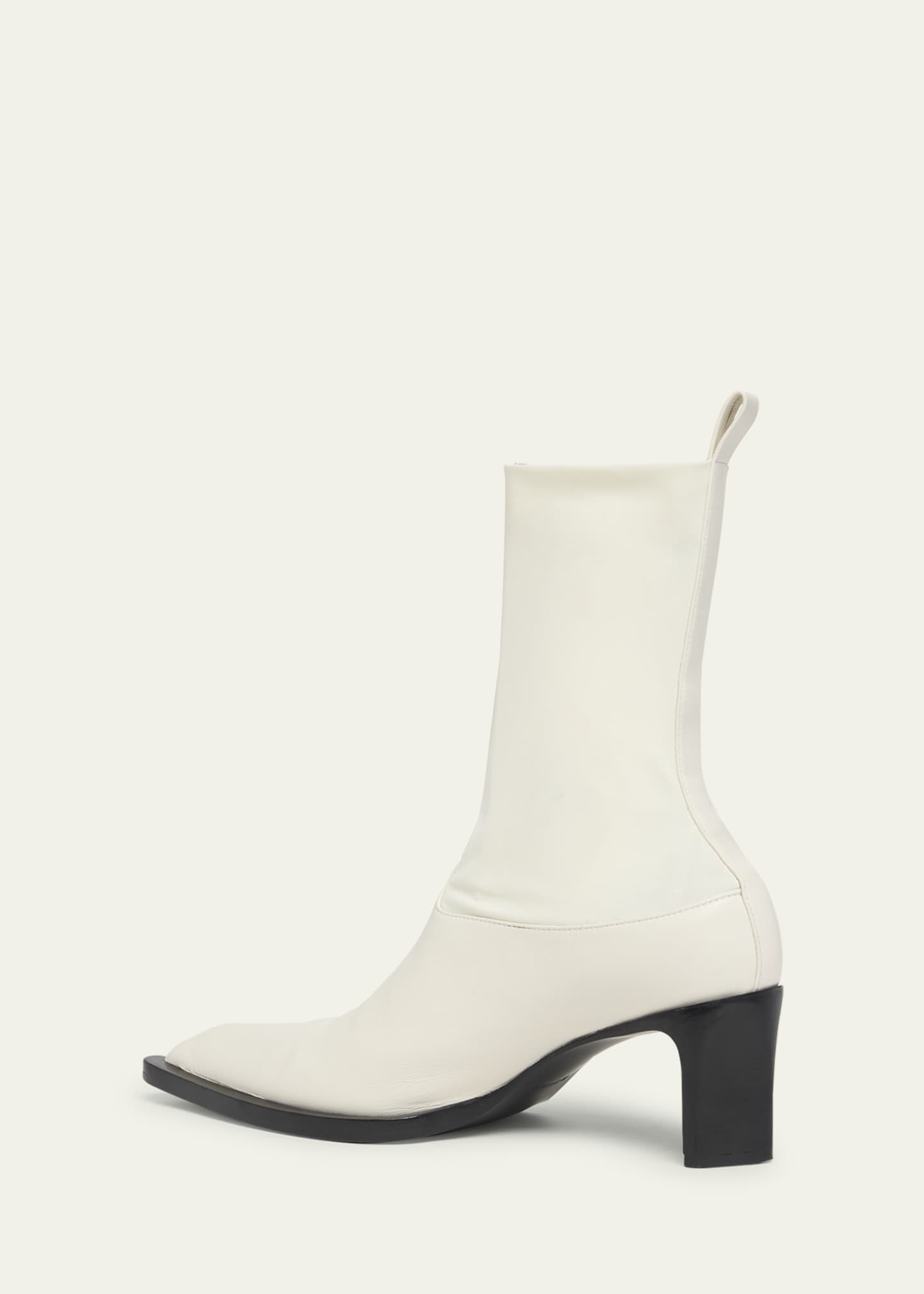 Jil Sander Stretch Leather Ankle Booties Image 4 of 6