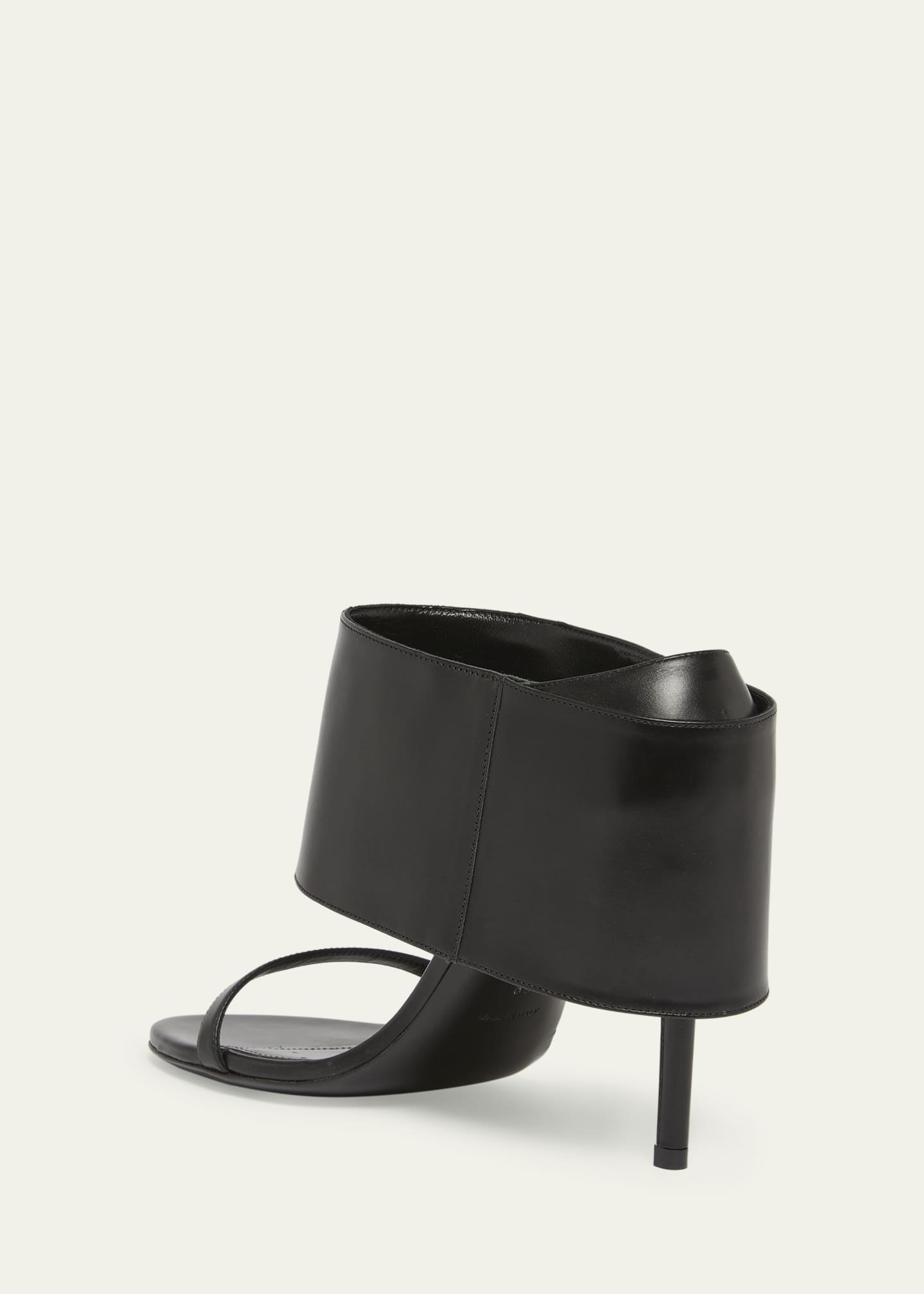 Givenchy Shark Leather Lock Ankle-Cuff Sandals Image 4 of 6