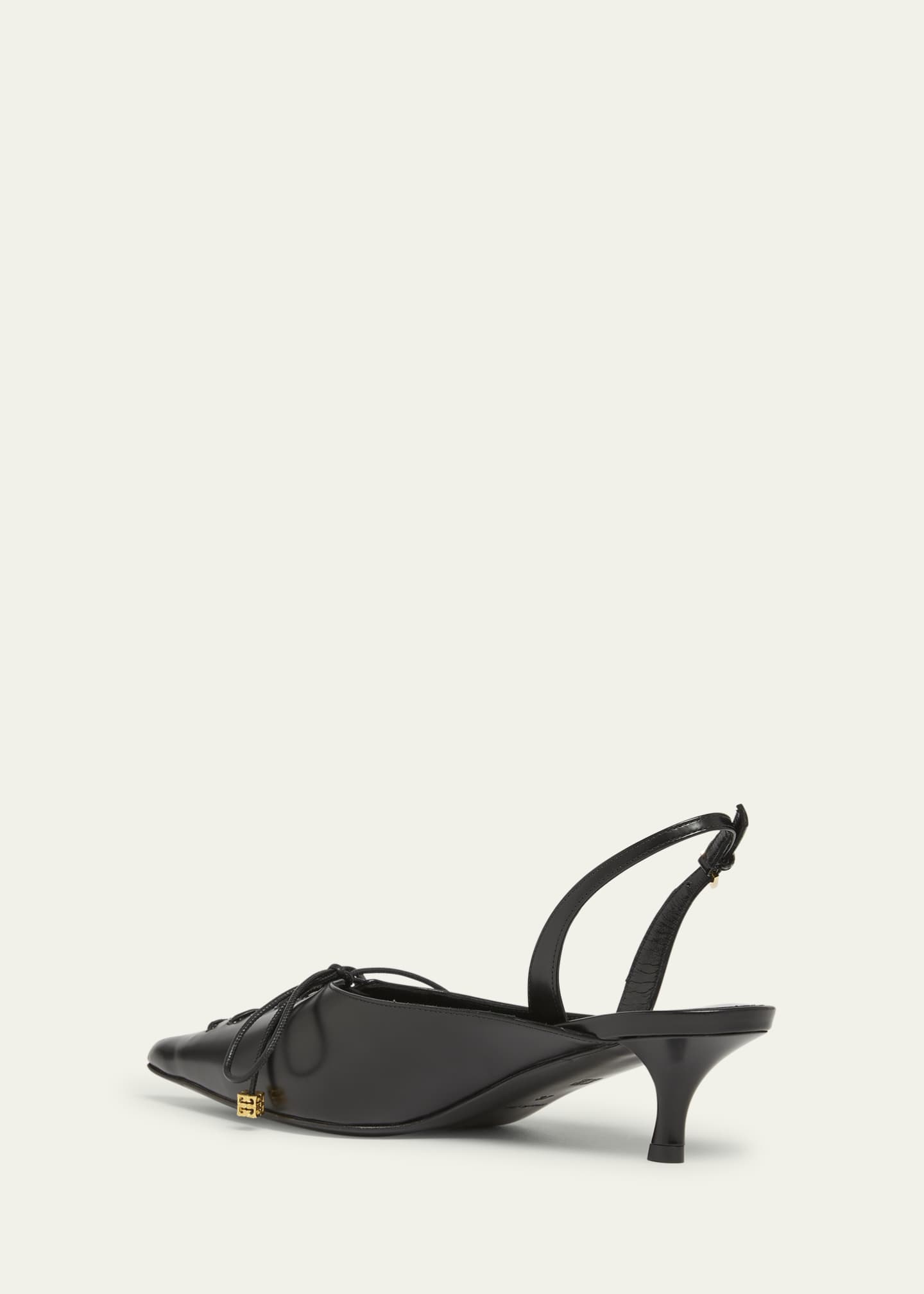 Givenchy Leather Lace-Up Slingback Pumps Image 2 of 4
