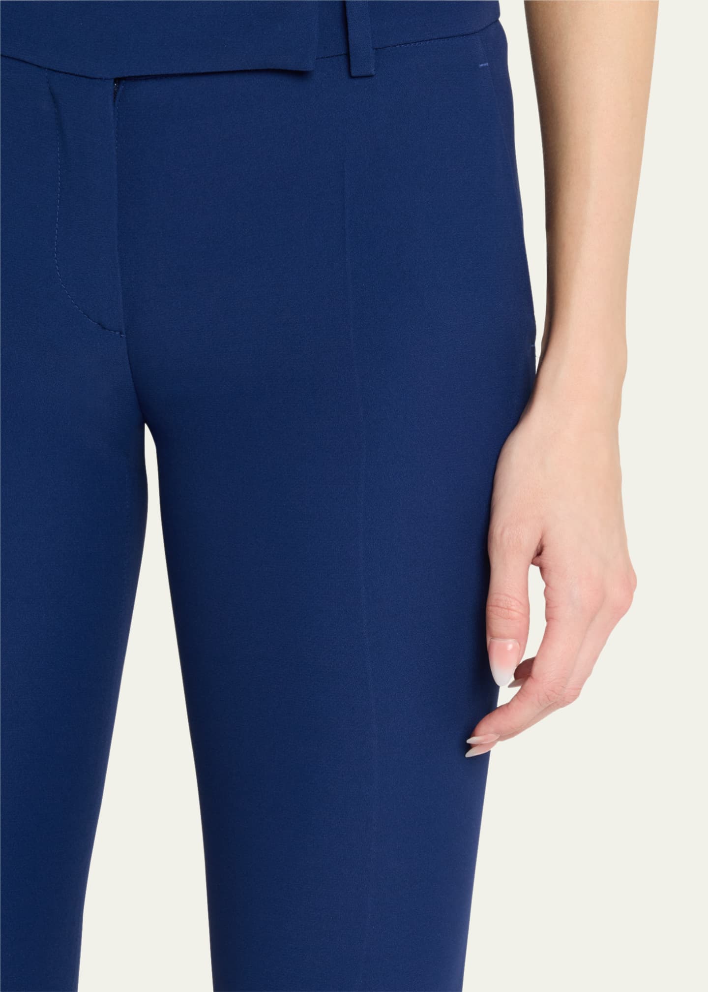 McQueen Bootcut Leaf Crepe Trousers Image 5 of 5