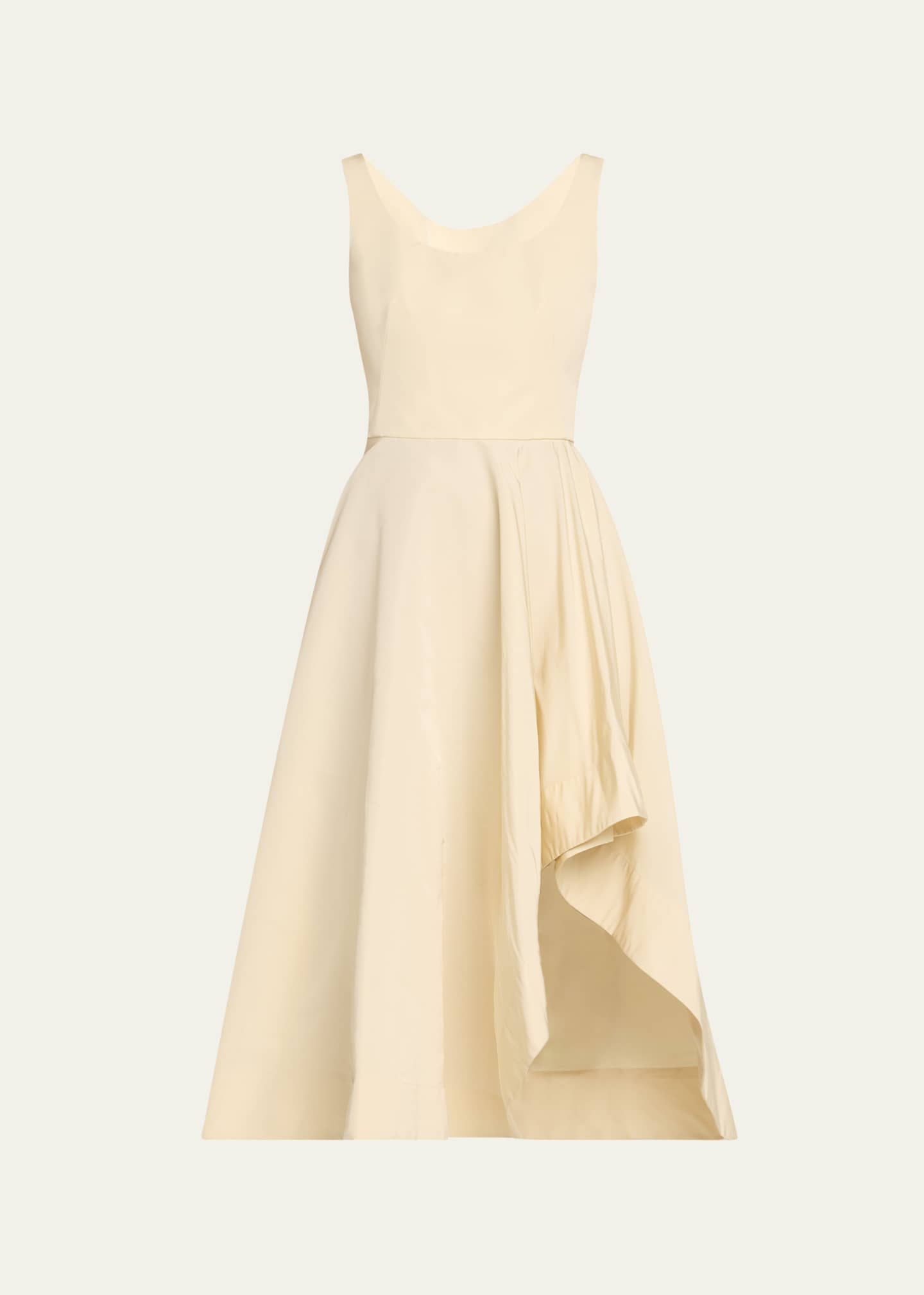 McQueen Scoop-Neck Asymmetric Midi Dress Image 1 of 5