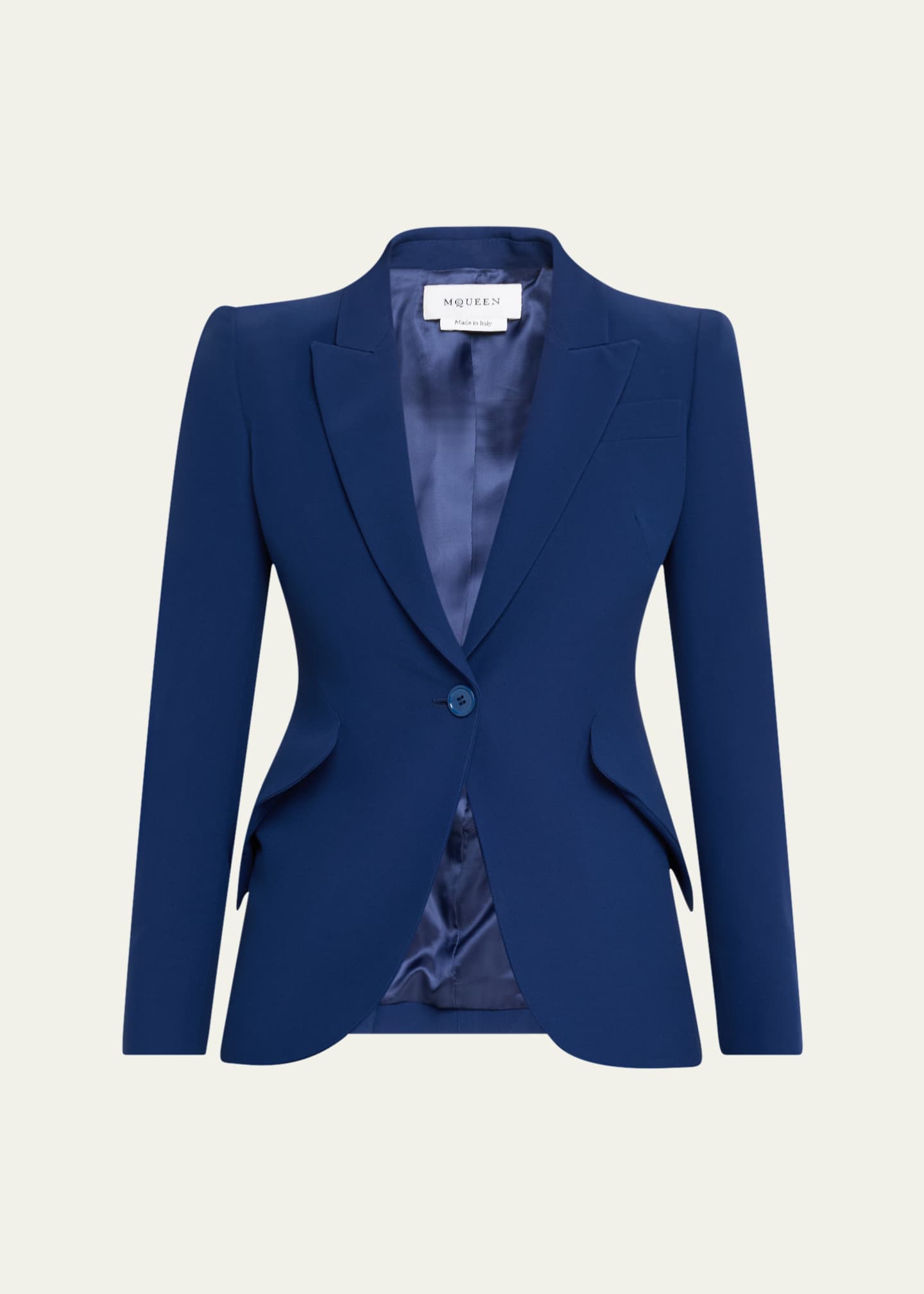 McQueen Single-Breasted Blazer Jacket Image 1 of 6