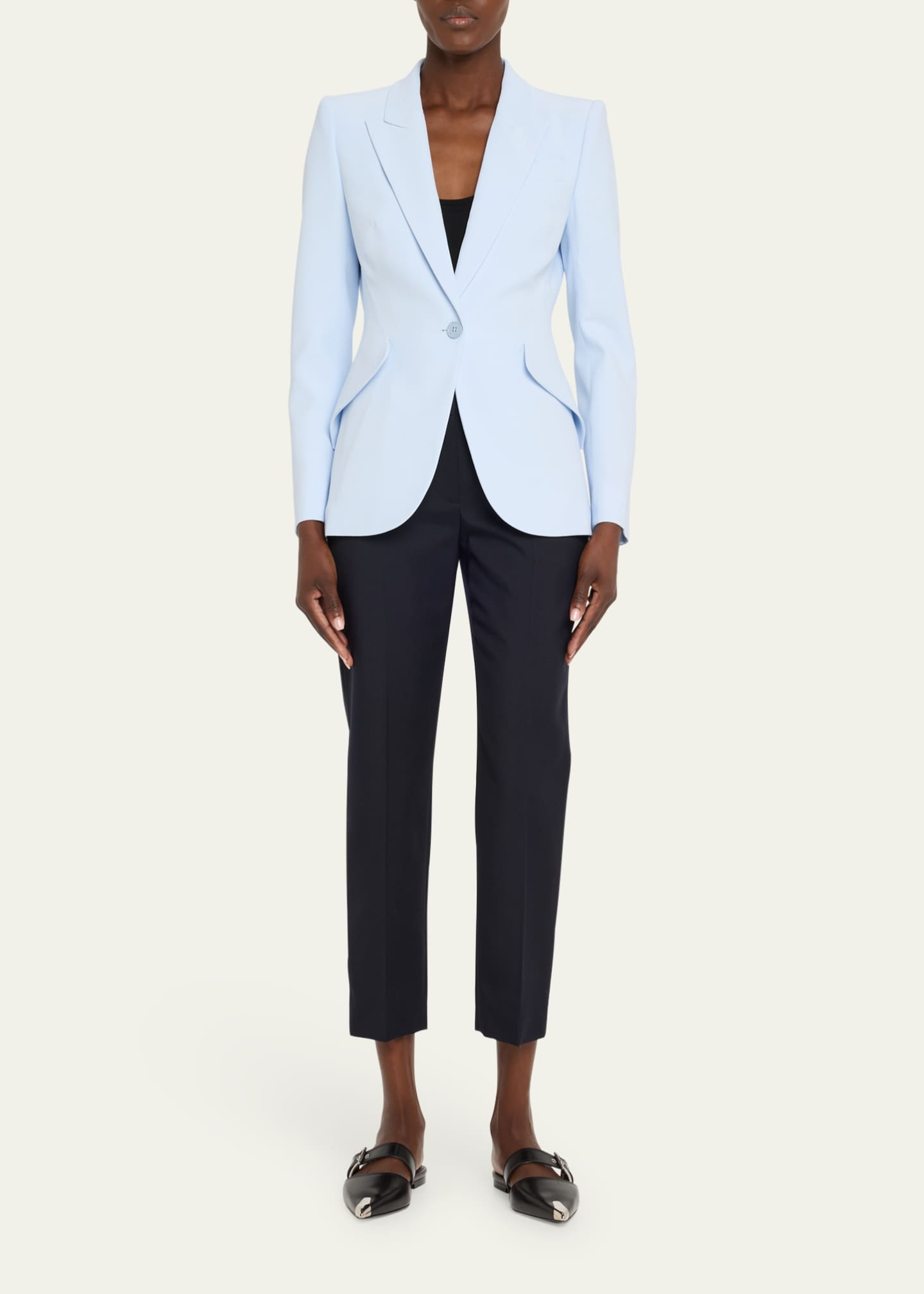 McQueen Single-Breasted Blazer Jacket Image 3 of 6