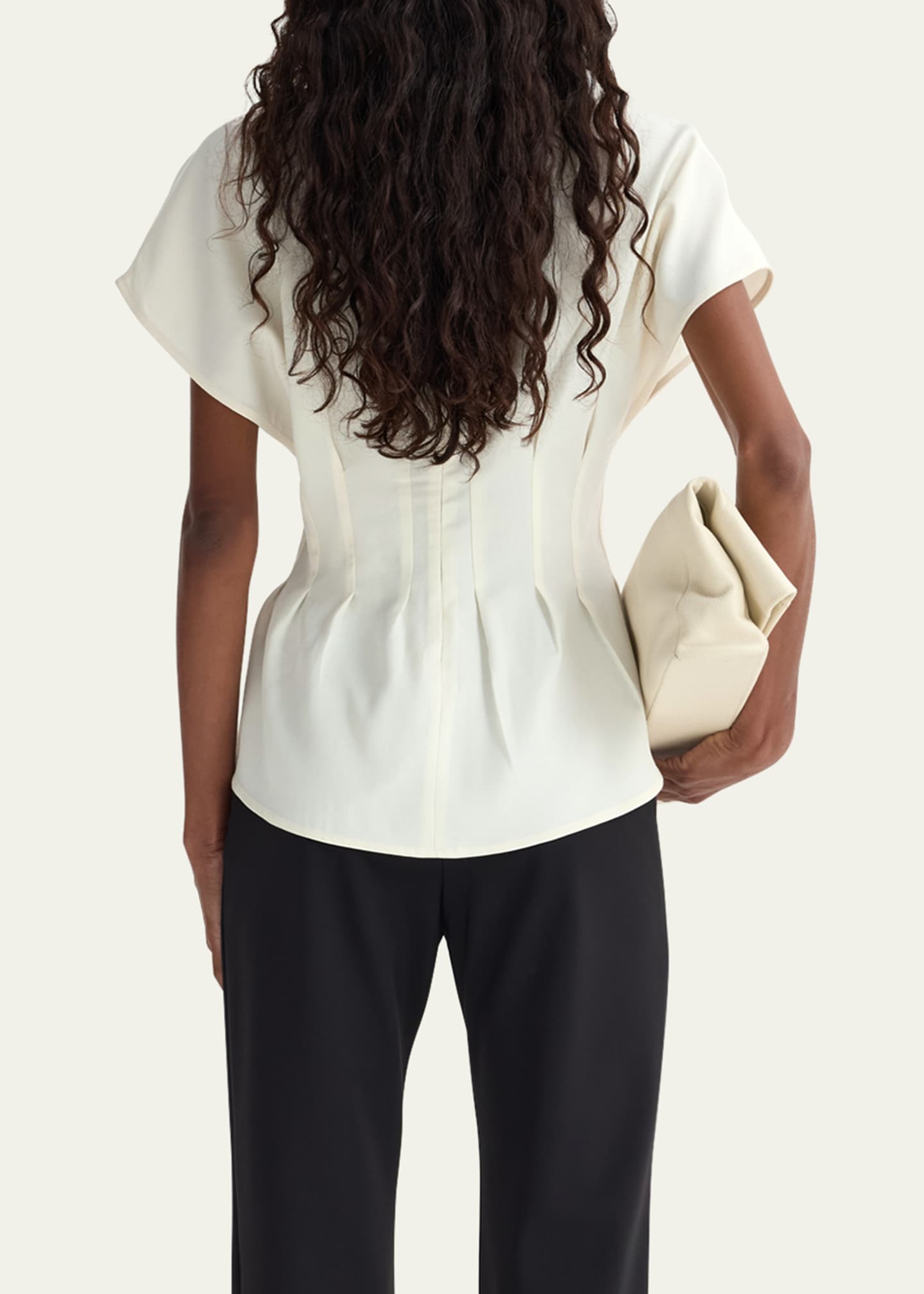 Rohe Short-Sleeve Sculptural Waisted Top Image 3 of 5