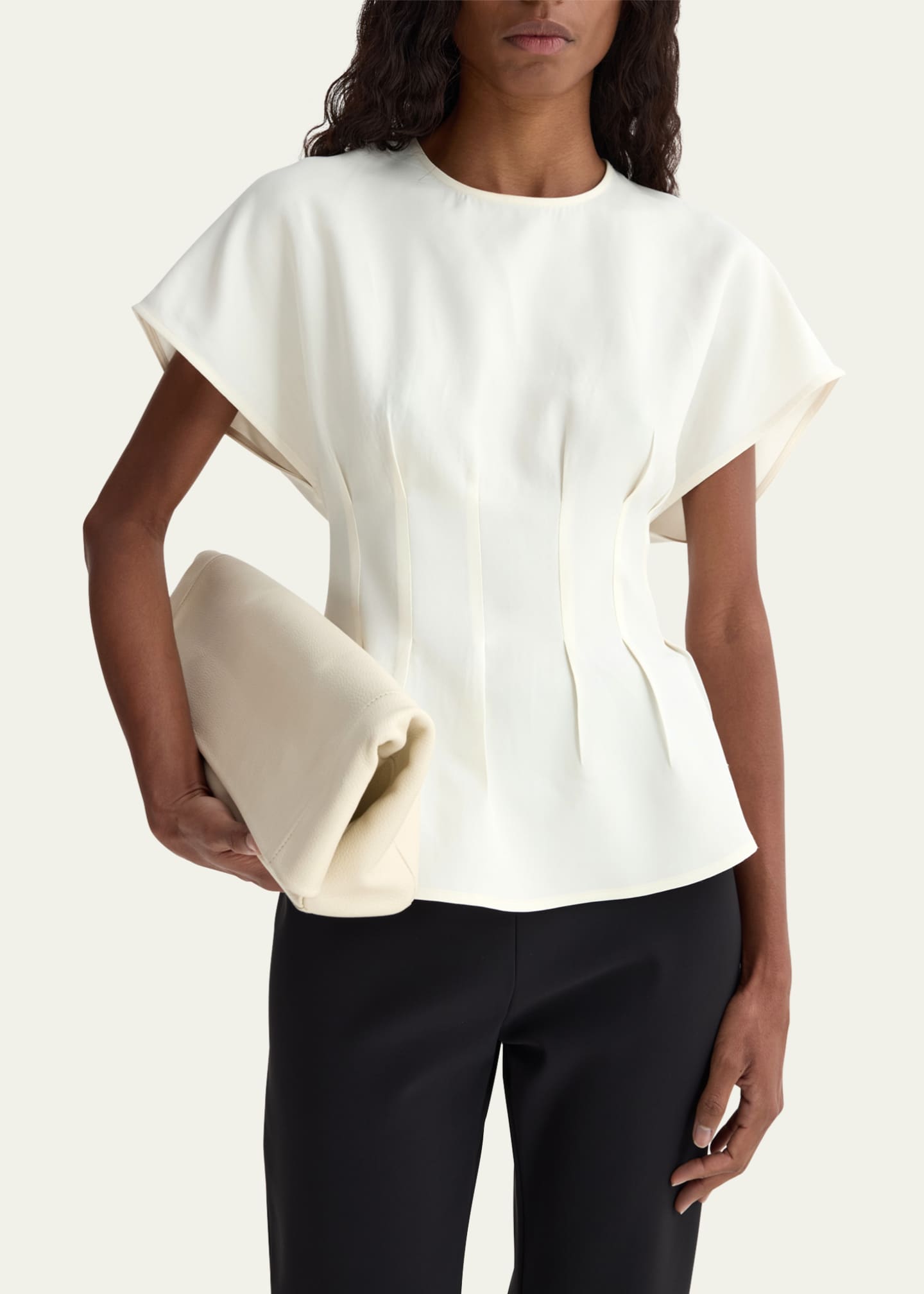 Rohe Short-Sleeve Sculptural Waisted Top Image 5 of 5