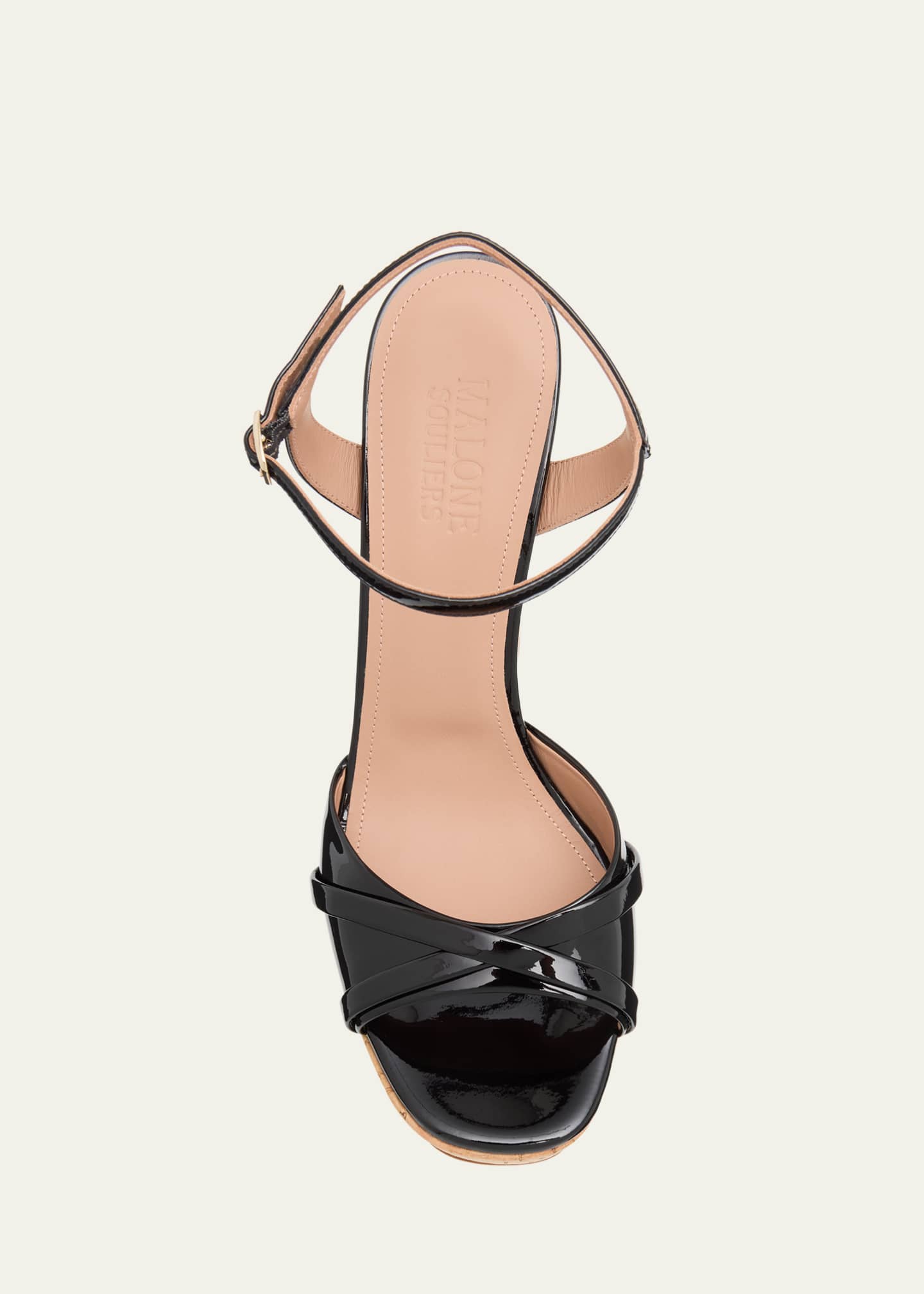 Malone Souliers Keaton Patent Cork Platform Sandals Image 6 of 6