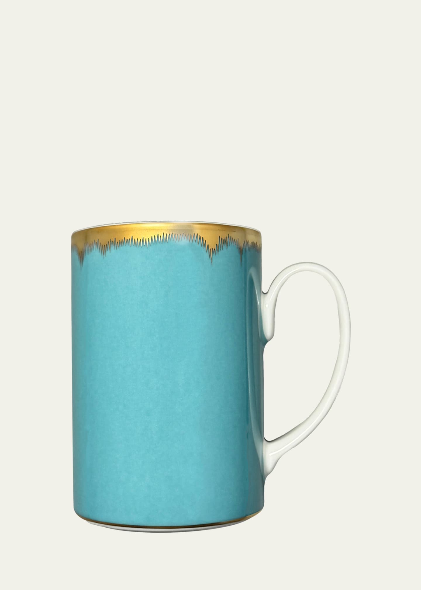 Mottahedeh Chelsea Feather Turquoise Mug, 8 oz.
