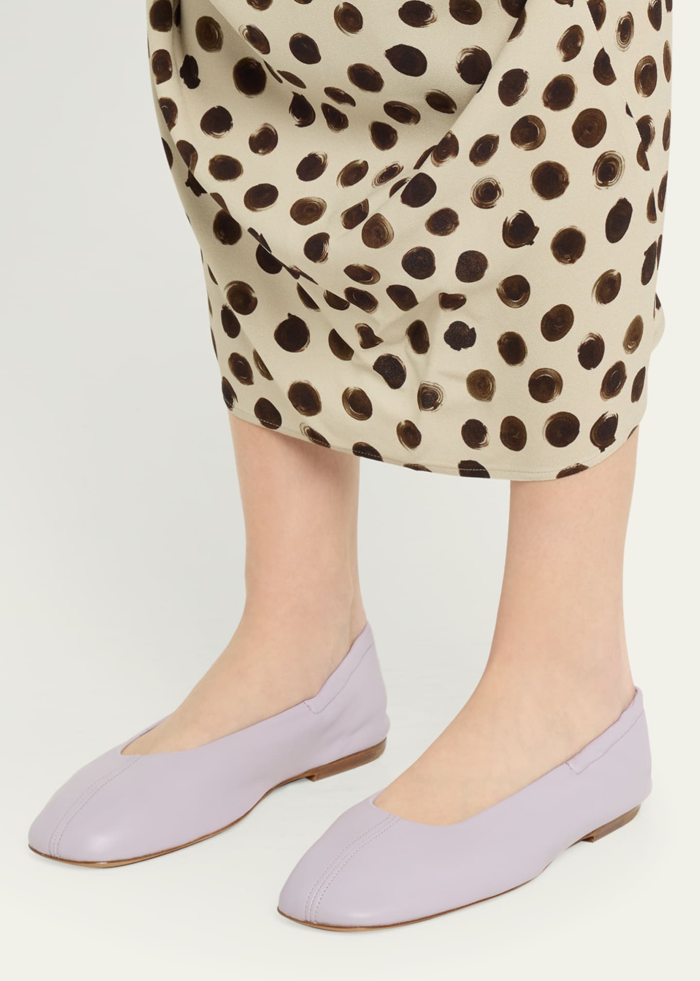 Dries Van Noten Glove Lambskin Leather Ballerina Flats Image 2 of 6