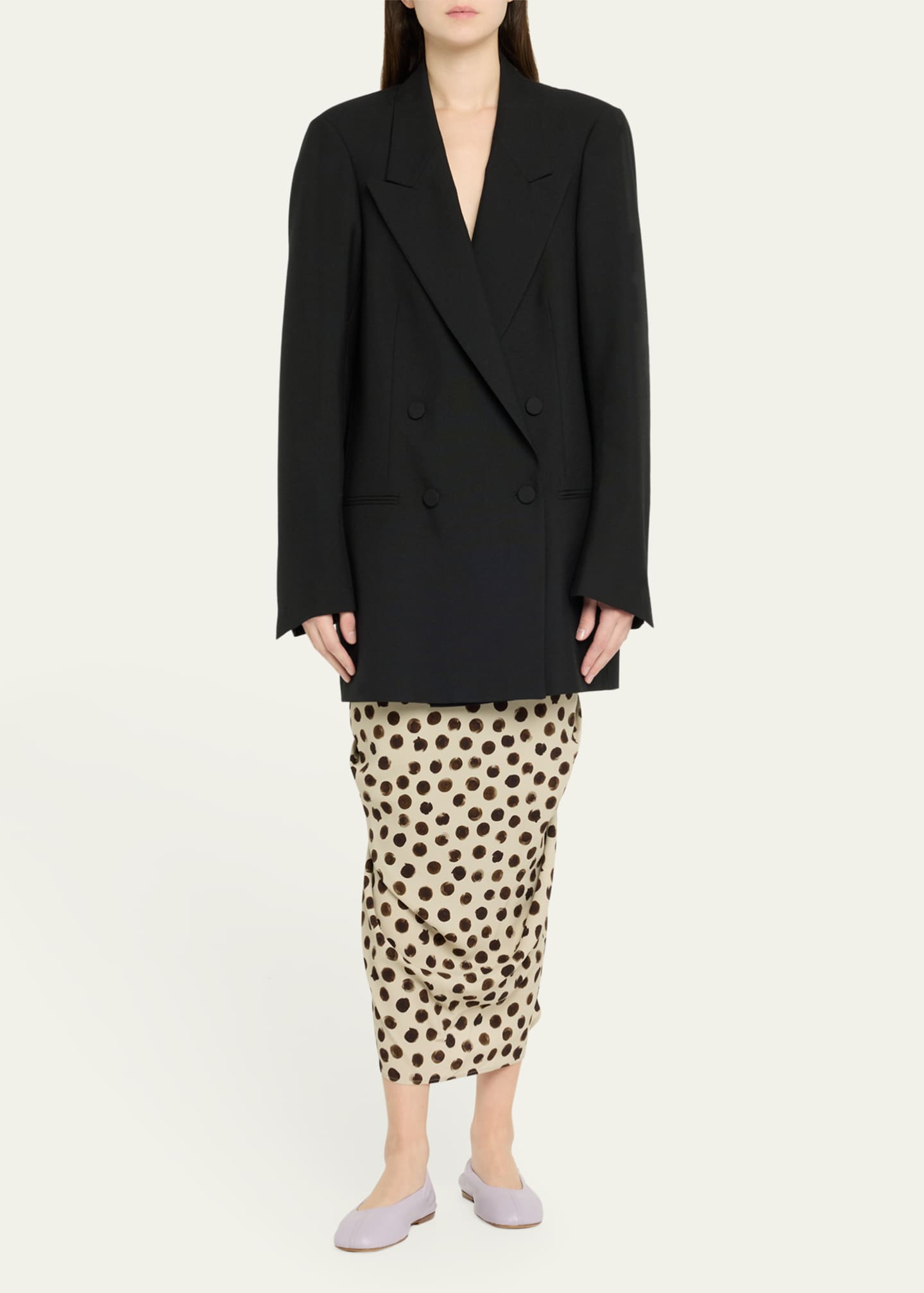 Dries Van Noten Glove Lambskin Leather Ballerina Flats Image 3 of 6