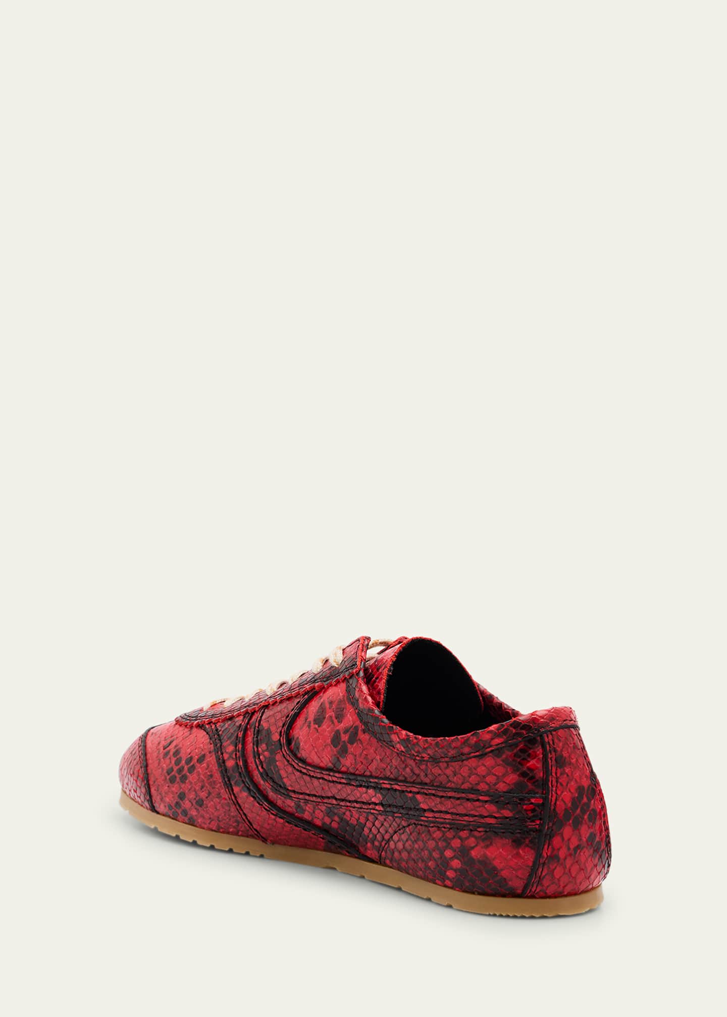 Dustin Snakeskin Printed Leather Sneakers