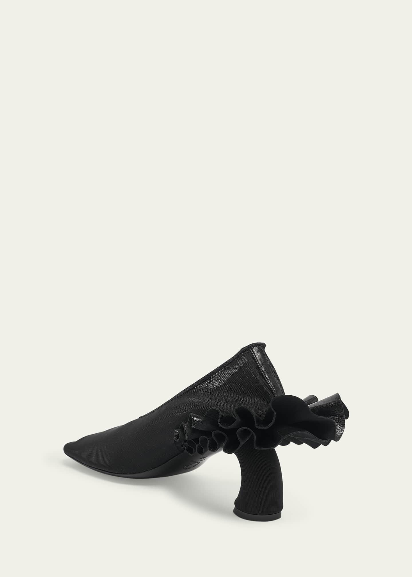 Dries Van Noten Virgo Mesh Ruffle Pumps Image 2 of 3