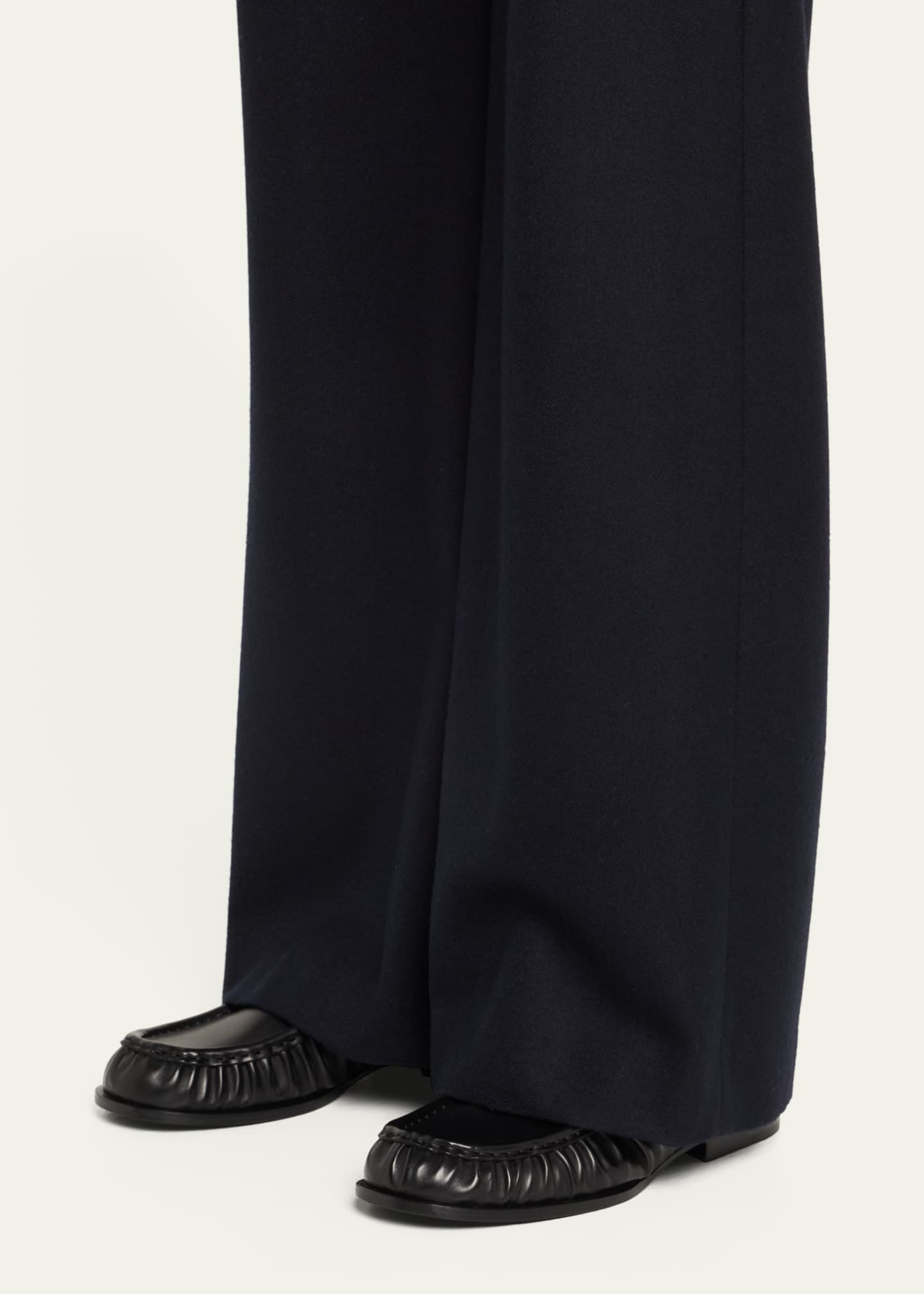 Dries Van Noten Moc-Toe Calf Leather Loafers Image 2 of 6