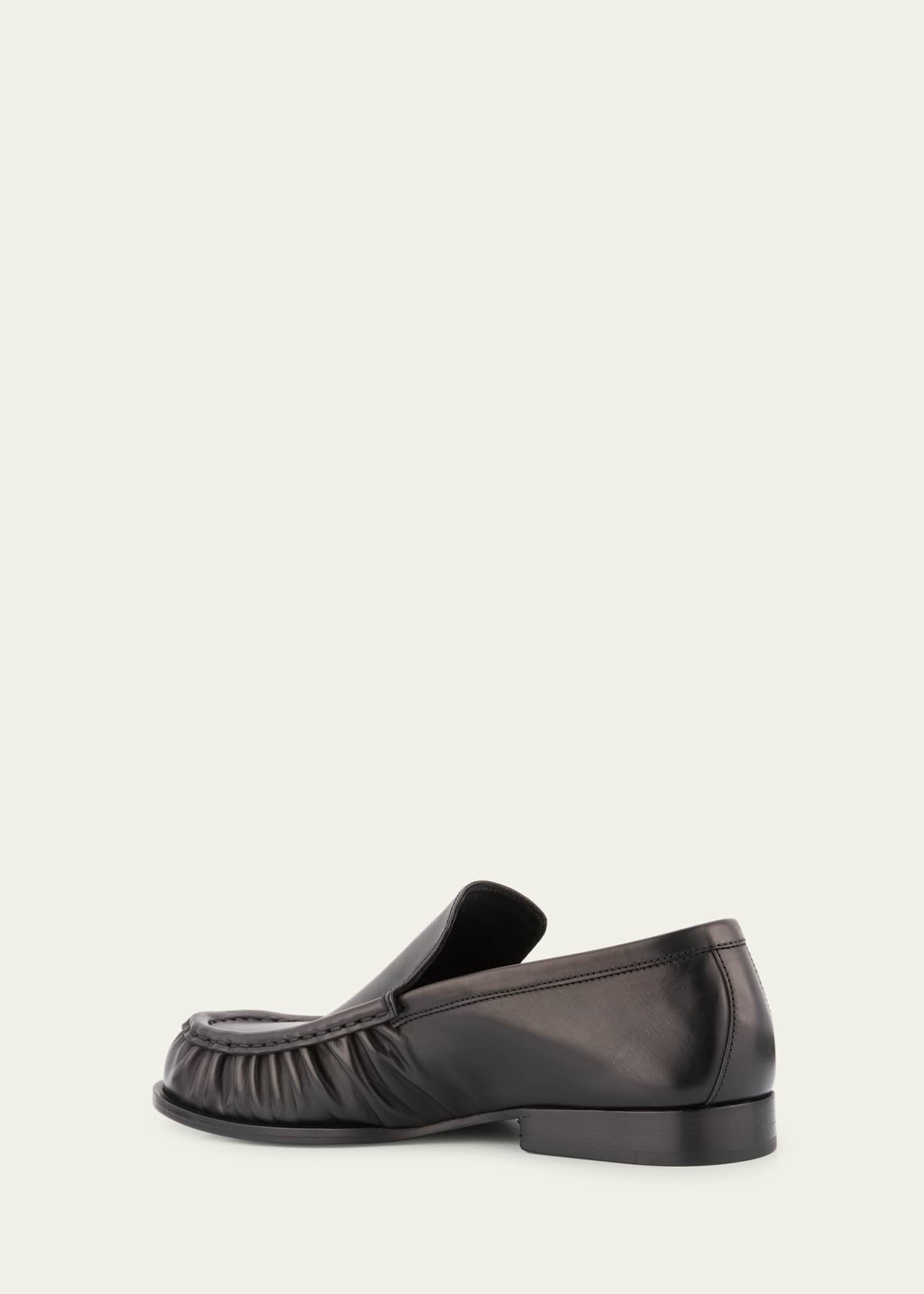 Dries Van Noten Moc-Toe Calf Leather Loafers Image 4 of 6