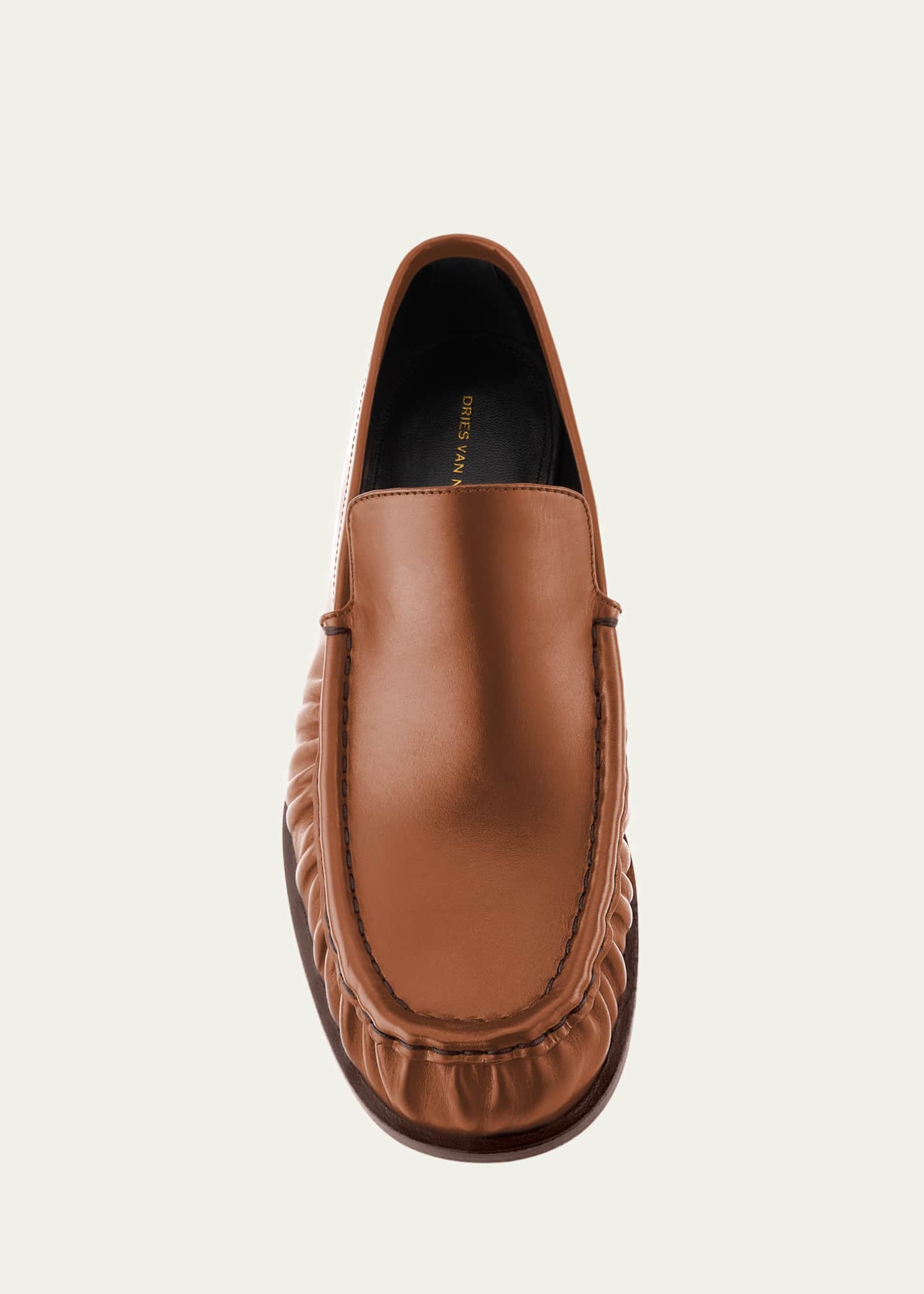 Dries Van Noten Moc-Toe Calf Leather Loafers - Bergdorf Goodman