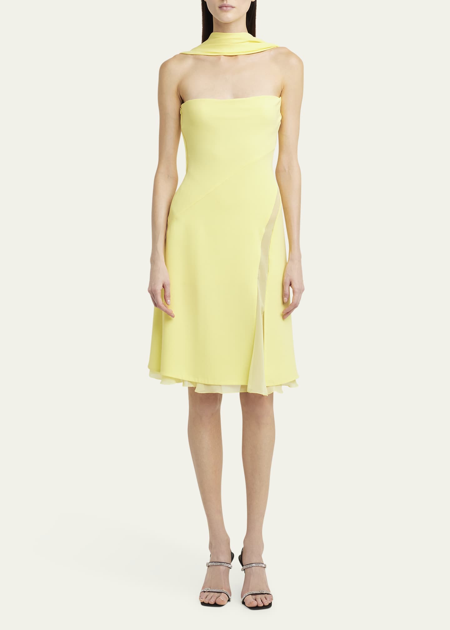 Versace Halter Silk Cady Mini Cocktail Dress Image 2 of 5