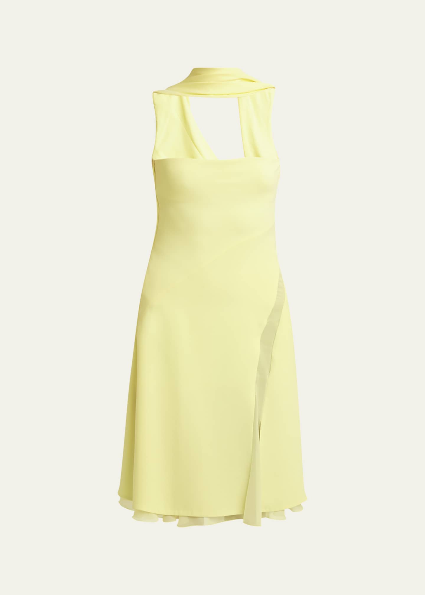 Versace Halter Silk Cady Mini Cocktail Dress Image 1 of 5