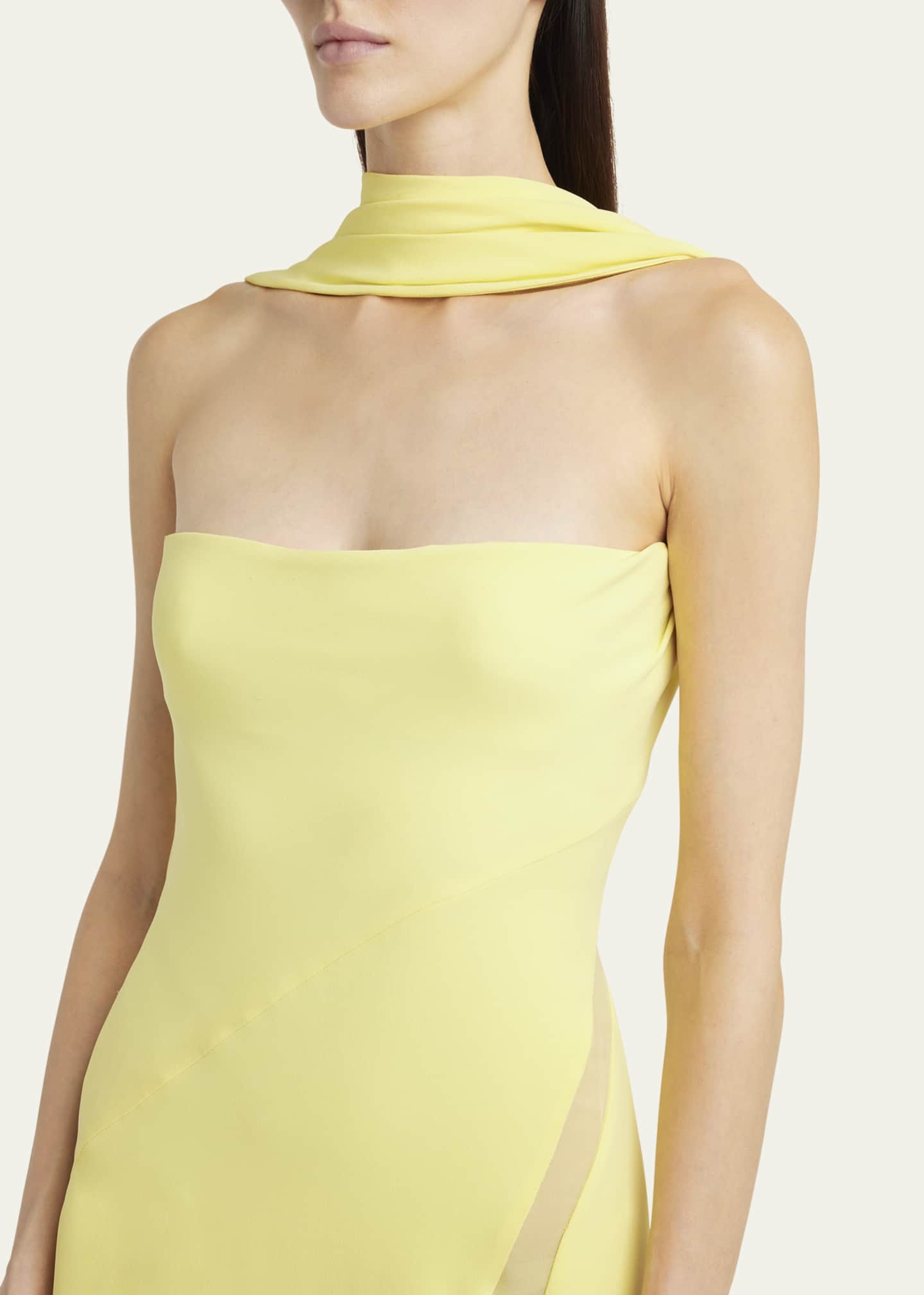Versace Halter Silk Cady Mini Cocktail Dress Image 5 of 5