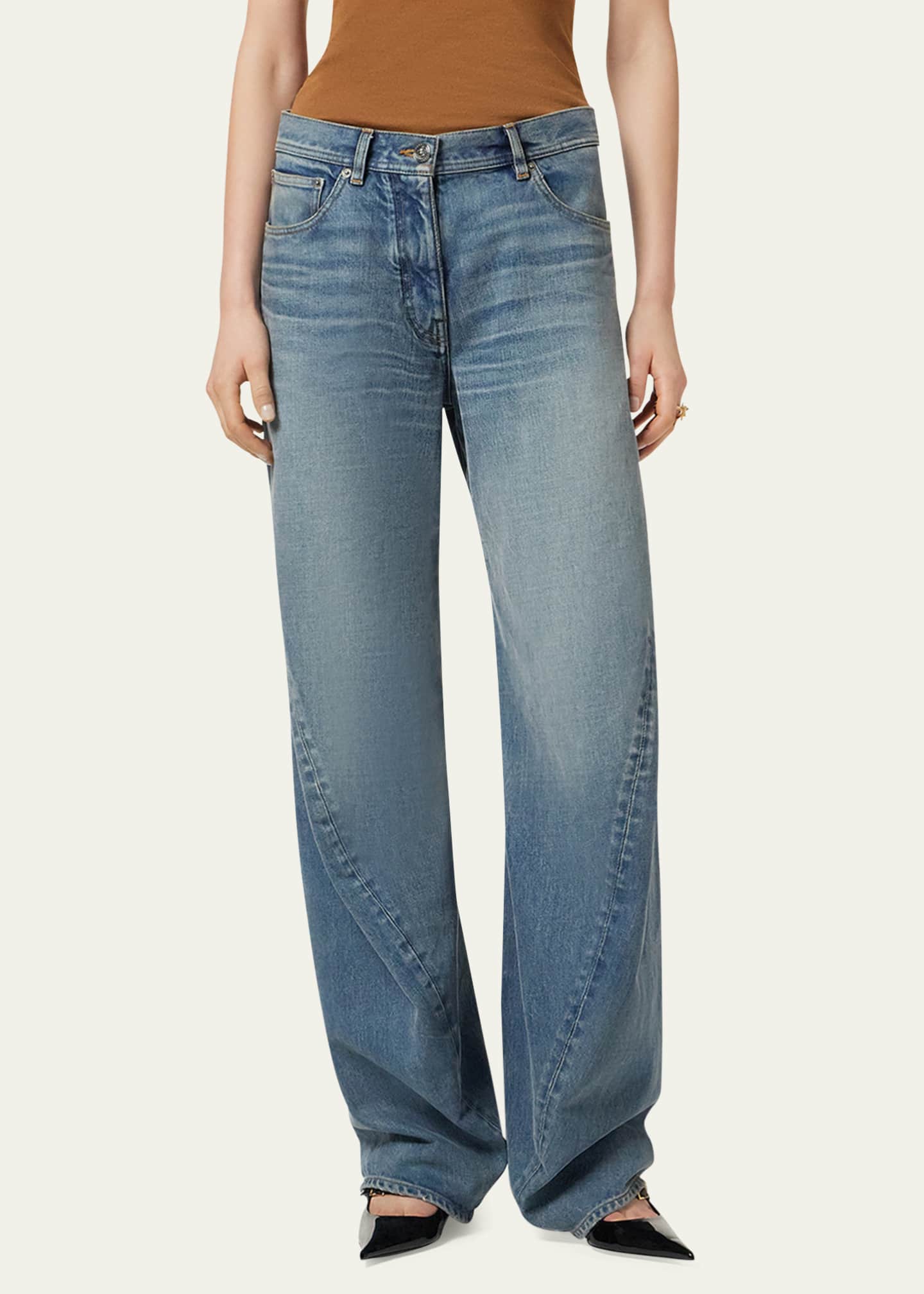 Versace Washed 2000S Straight Leg Jeans Image 2 of 3