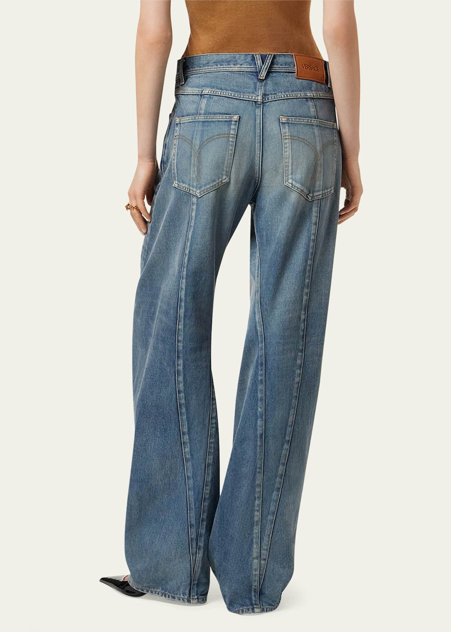 Versace Washed 2000S Straight Leg Jeans Image 3 of 3