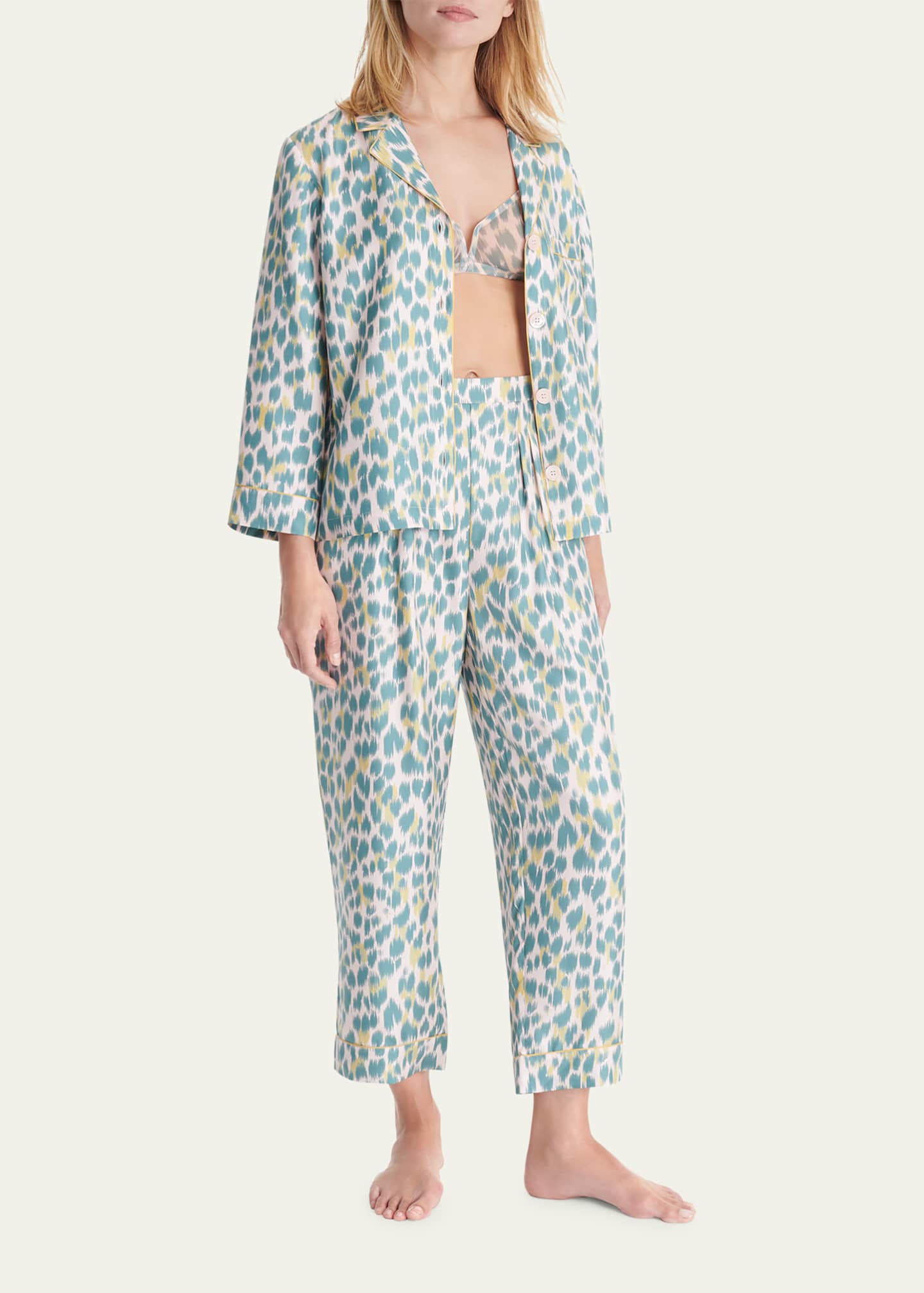 Eres Jaguar-Print Silk Shirt Image 2 of 4