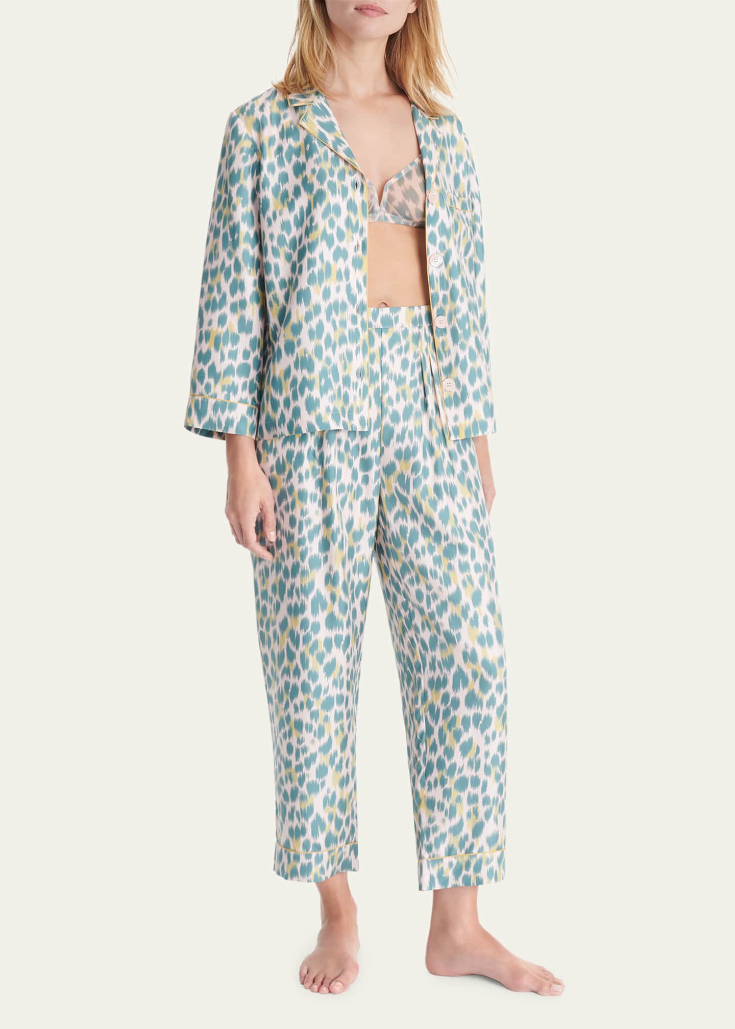 Eres Jaragua Cropped Abstract-Print Lounge Pants Image 2 of 4