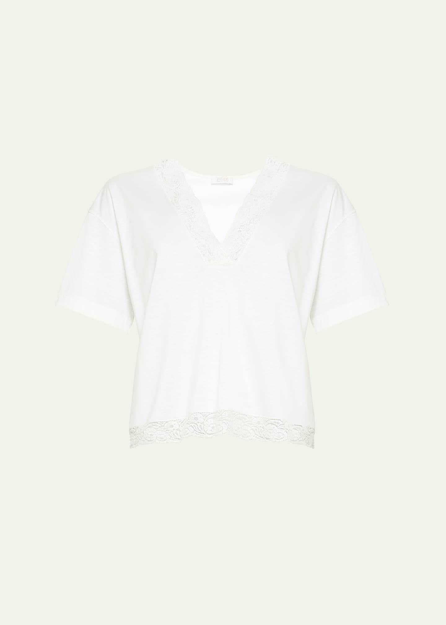 Eres Ideale Lace-Trim Shirt Image 1 of 4