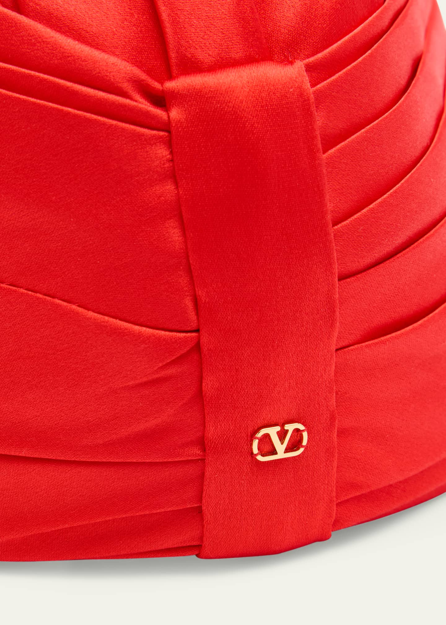 Valentino Garavani Silk V-Logo Turban Image 2 of 2