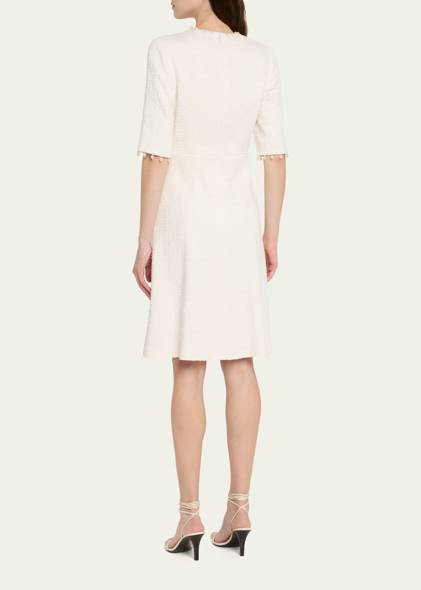 Rickie Freeman for Teri Jon Bead-Embellished Boucle Dress Image 3 of 5