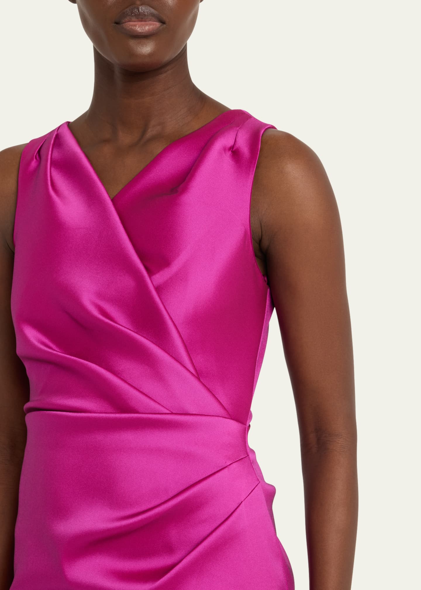 Rickie Freeman for Teri Jon Ruched Mikado Column Gown Image 5 of 5